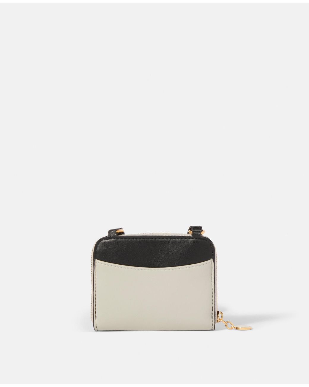 Stella McCartney White Logo Zip Strap Cardholder, One Size