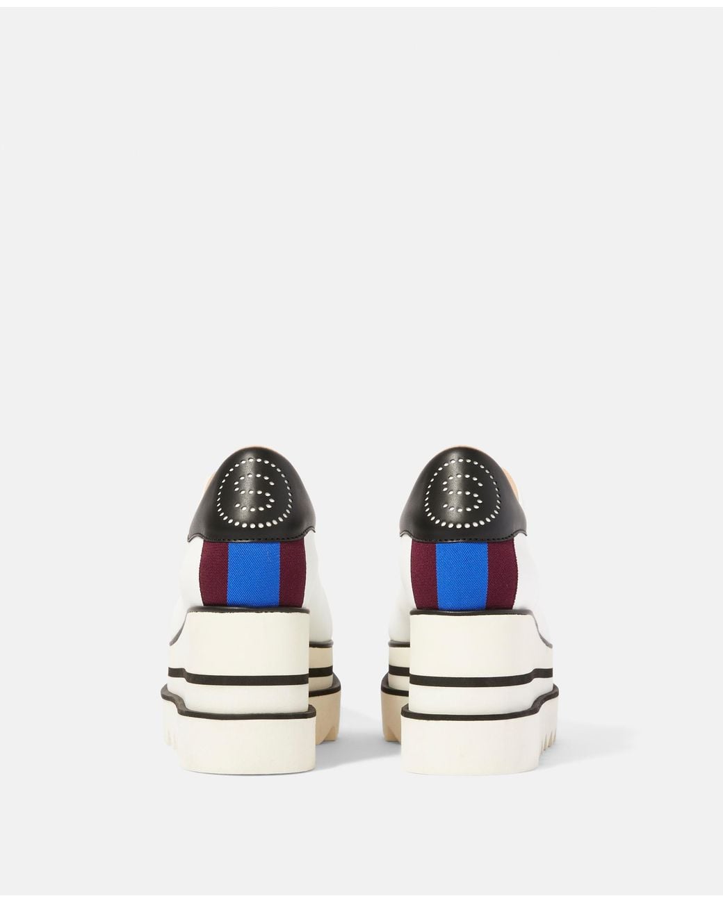 Stella McCartney White Sneak-Elyse Platform Shoes