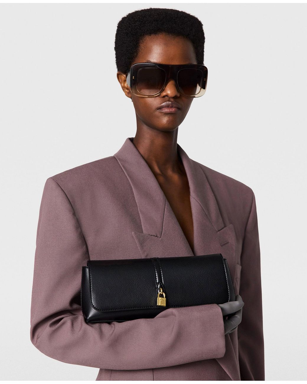 Stella McCartney Purple Canvas Double-Breasted Waisted Jacket