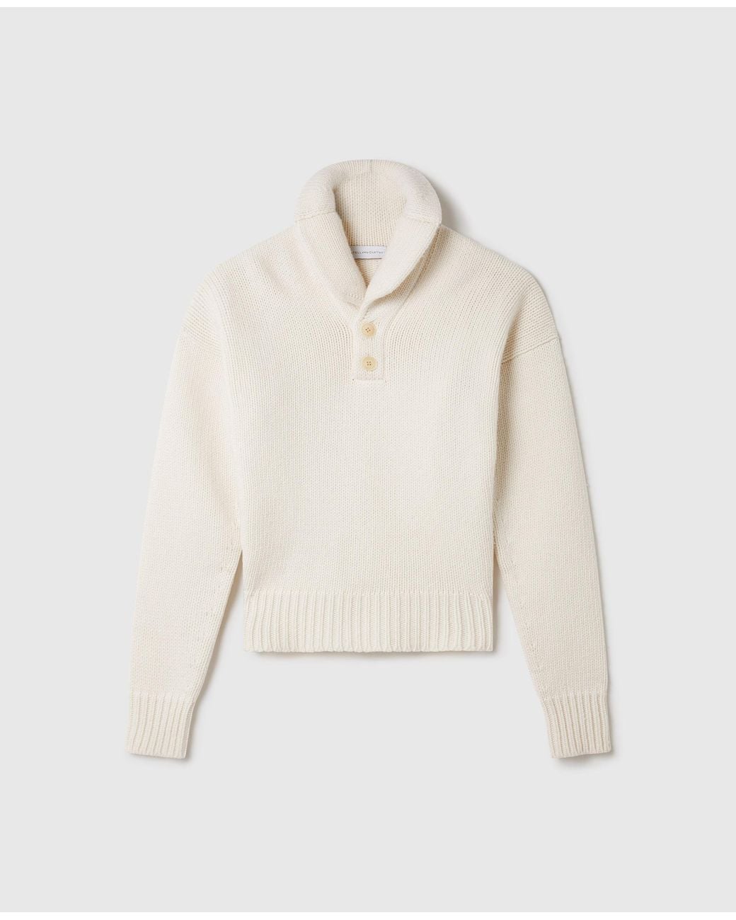 Stella McCartney Natural Shawl-collar Spiber Knit Sweater