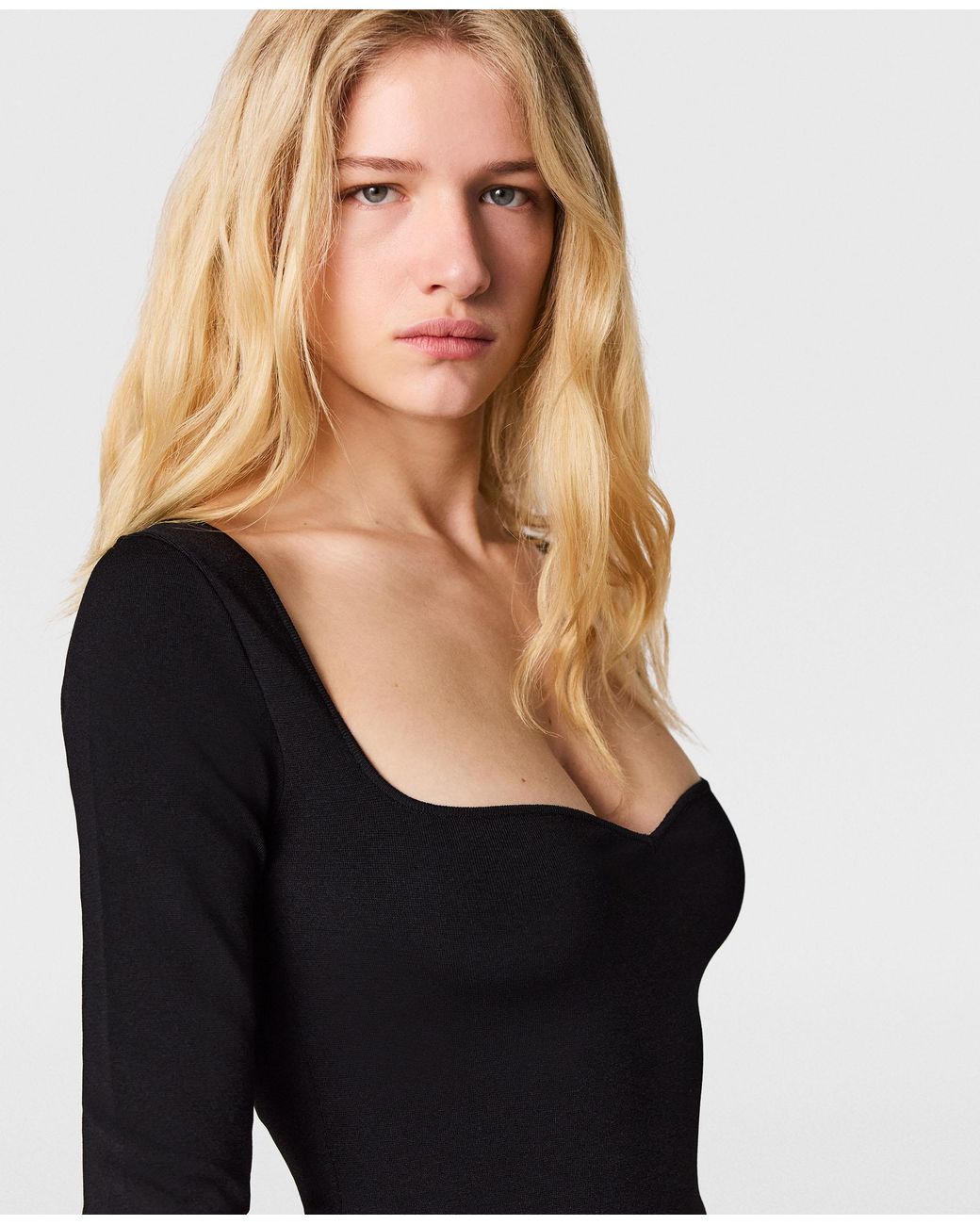 Stella McCartney Black Compact Knit Long Sleeve Top