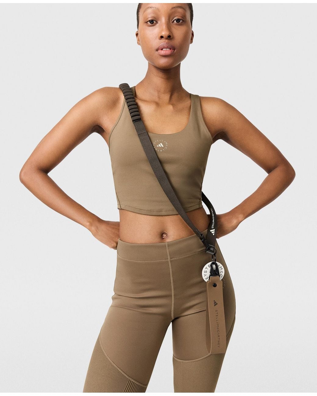 Stella McCartney Natural Truestrength Yoga Cropped Tank