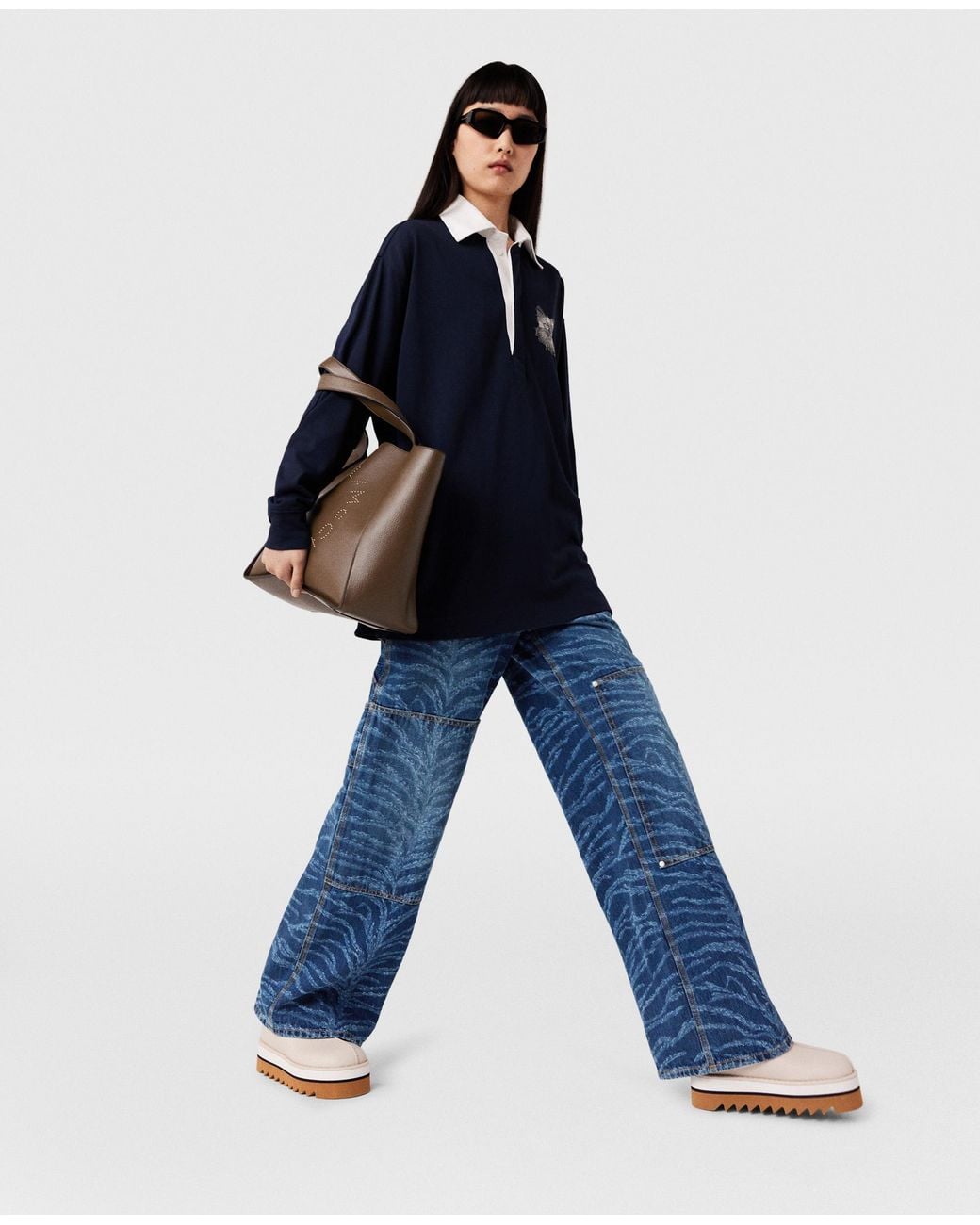Stella McCartney White Sneak-elyse Platform Slippers