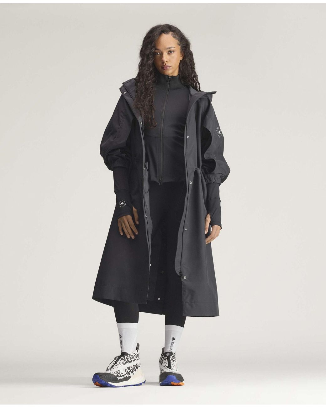 Stella McCartney Blue Truecasuals Long Padded Parka Coat