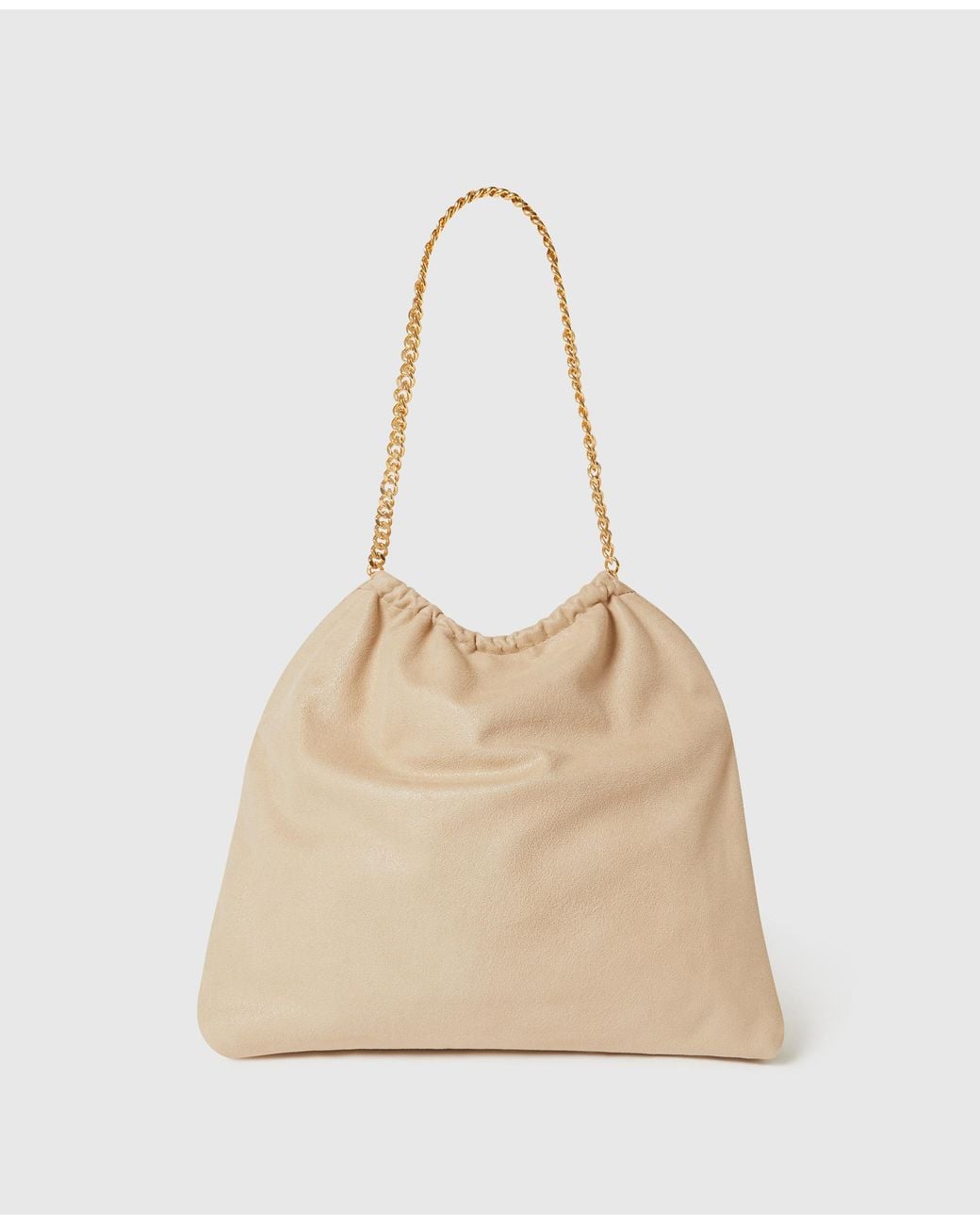 Stella McCartney Natural Falabella Drawstring Shoulder Bag