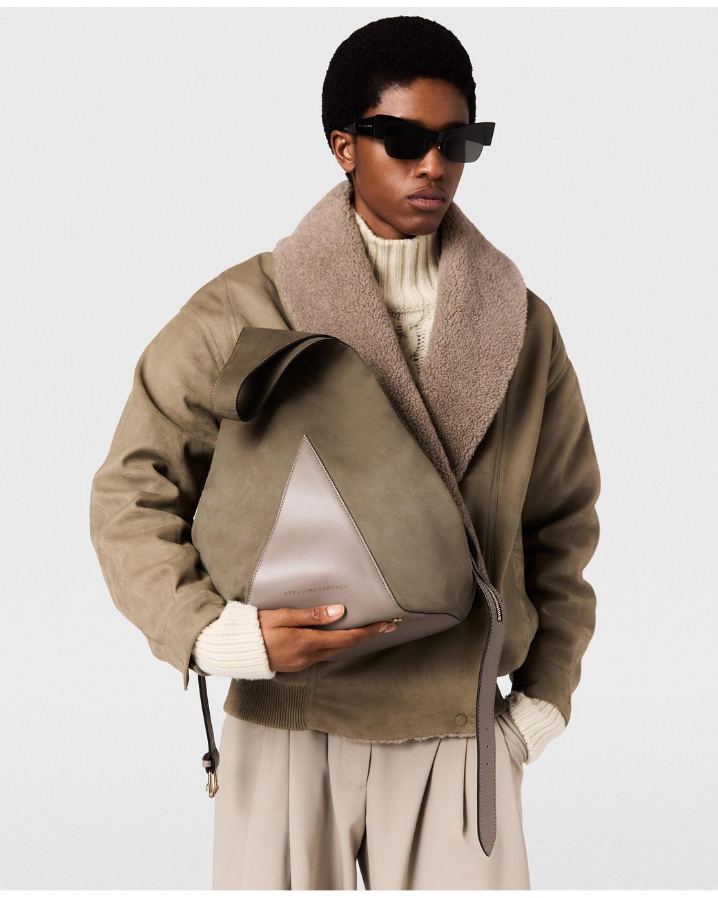 Stella McCartney Natural Appaloosa Medium Bucket Bag