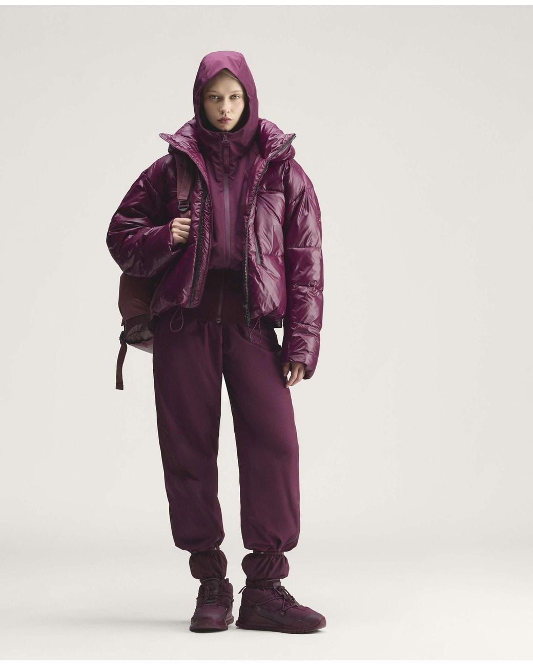 Stella McCartney Purple Adidas By Padded Winter Jacket