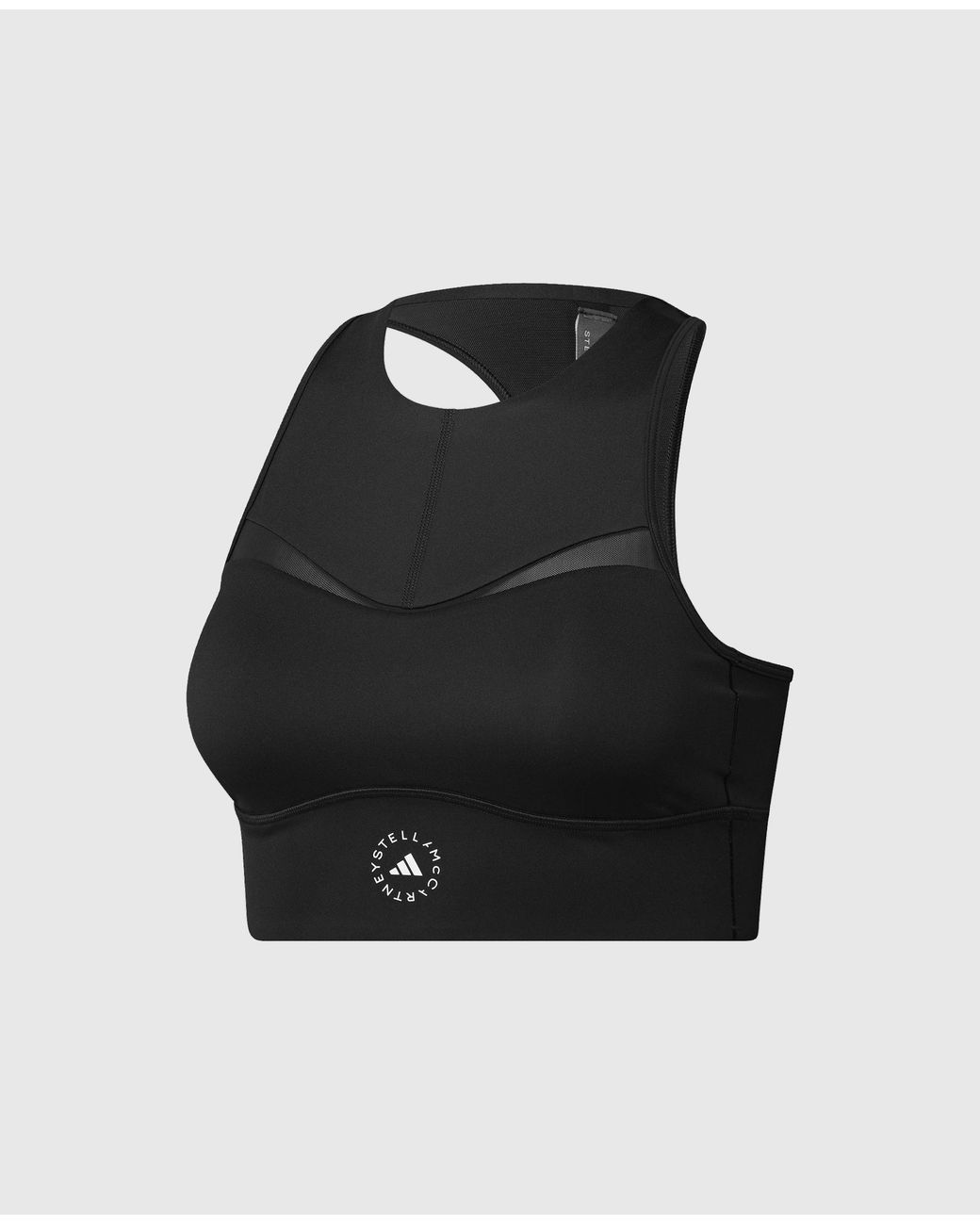 Stella McCartney Black Logo Cropped Training Top