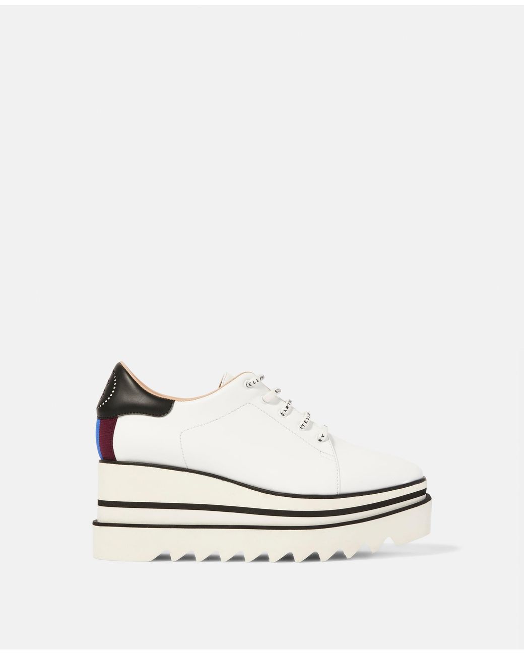 Stella McCartney White Sneak-Elyse Platform Shoes
