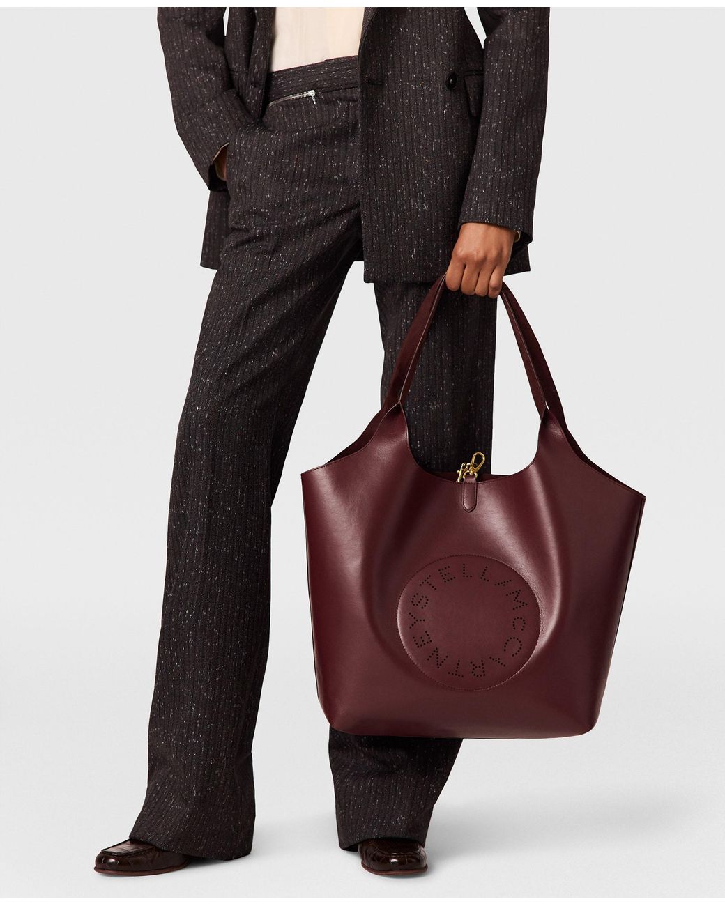 Stella McCartney Purple Logo Reversible Tote Bag