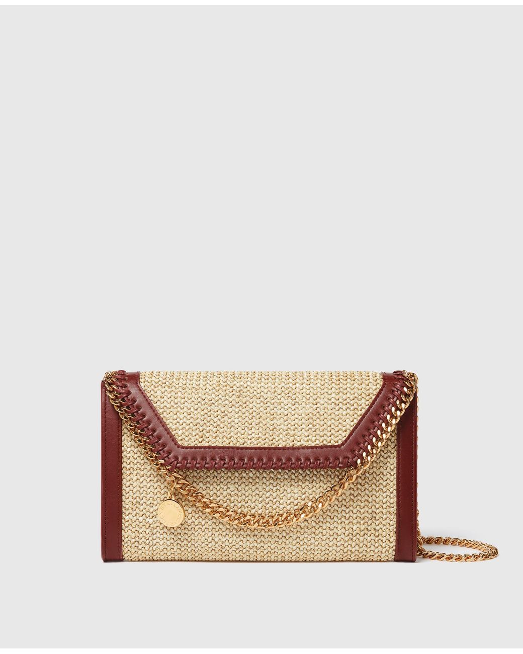 Stella McCartney Multicolor Falabella Raffia Wallet Crossbody Bag