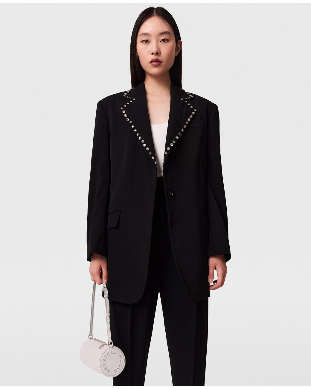 Stella McCartney Black Embellished Wool Blazer