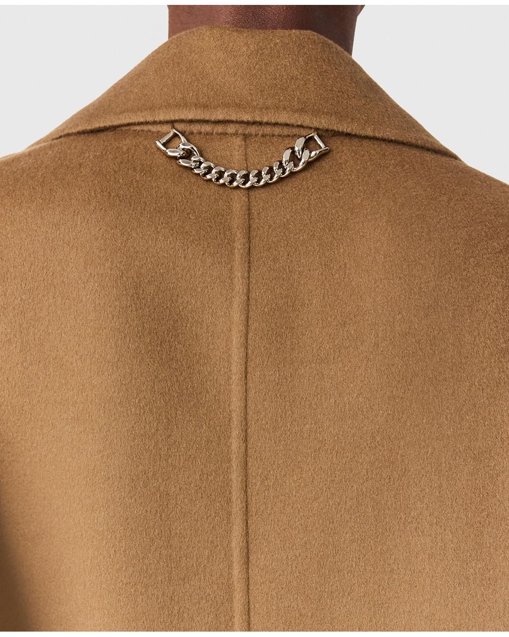 Stella McCartney Brown Double-Breasted Cropped Peacoat Jacket