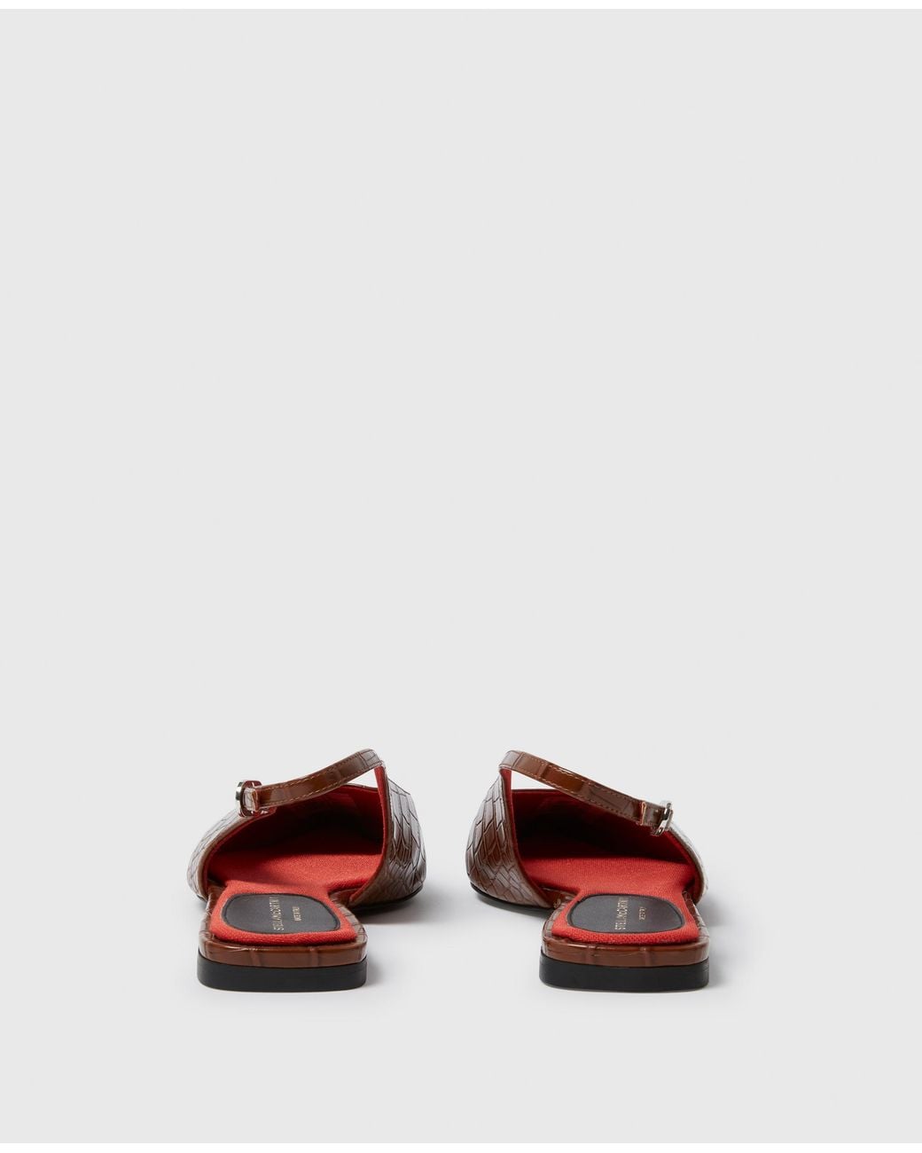 Stella McCartney White Elsa Slingback Flats