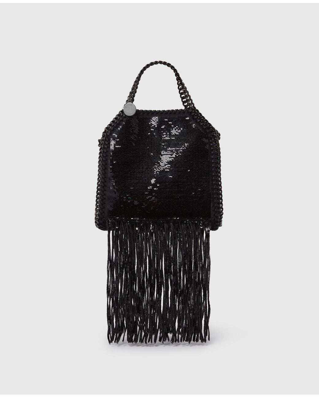 Stella McCartney Black Limited-edition Falabella Sequin Fringe Tiny Tote Bag