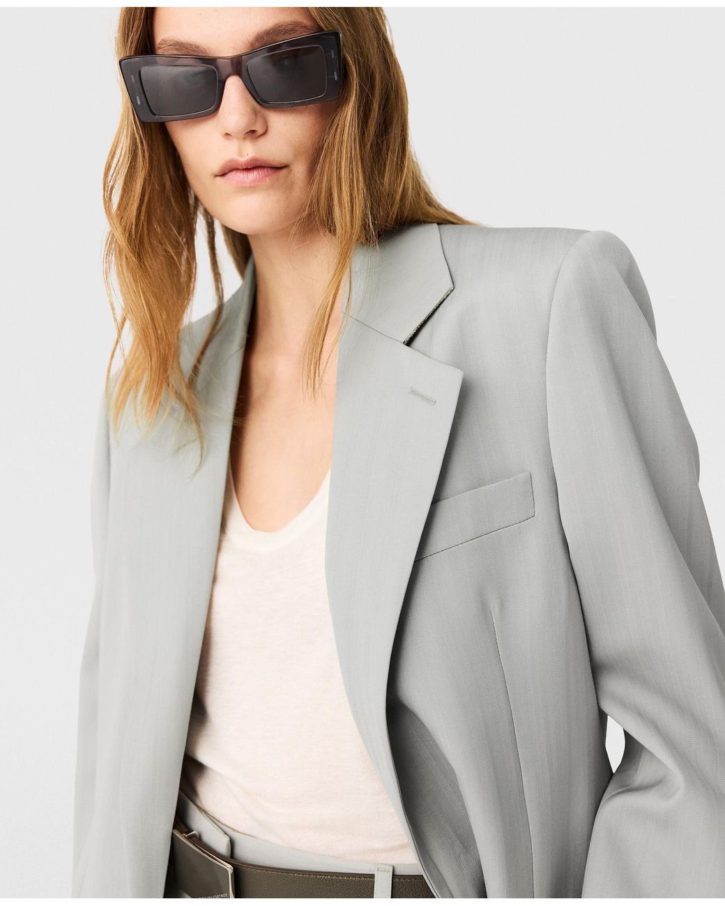Stella McCartney Gray Single-breasted Boyfriend Blazer