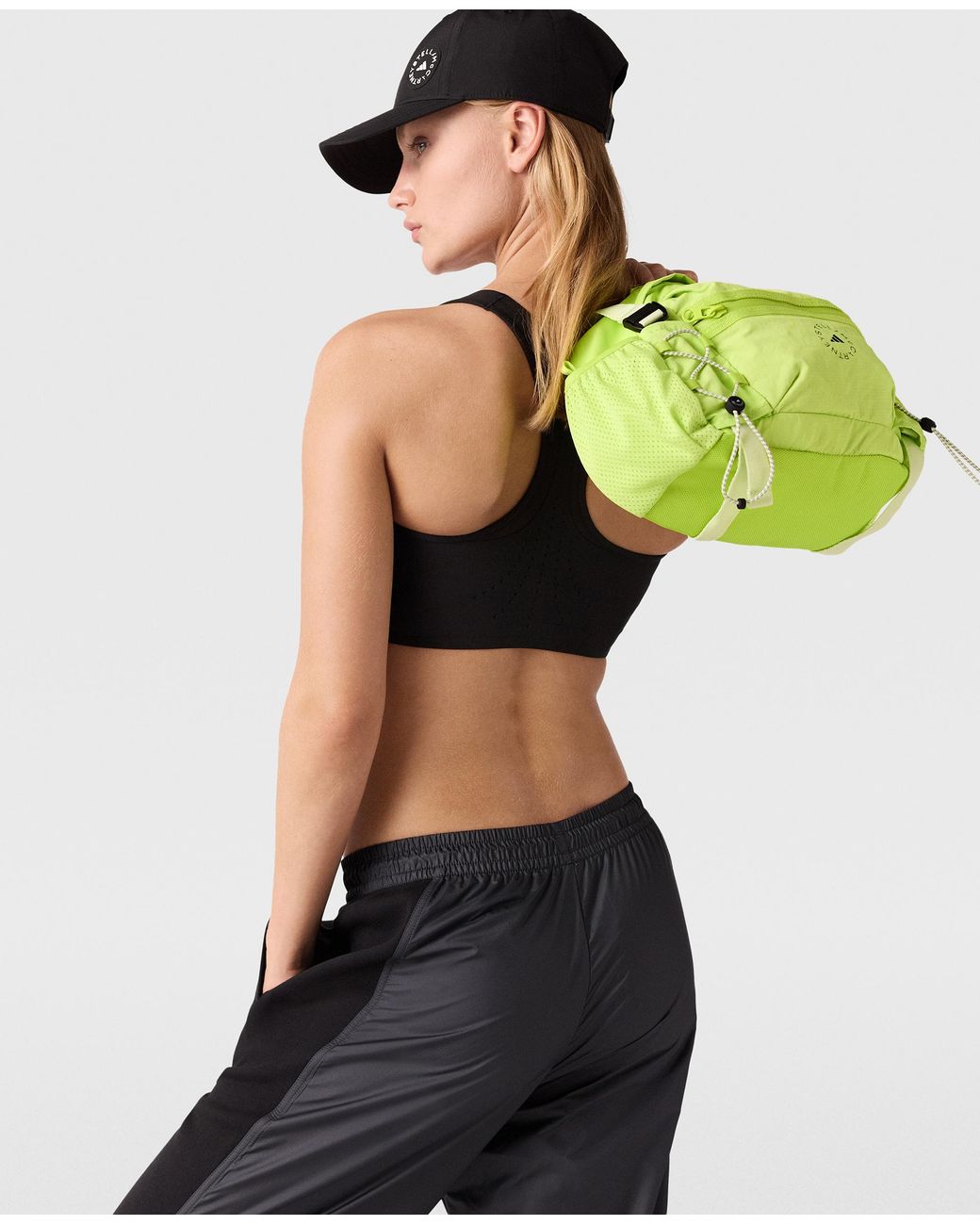 Stella McCartney Black Logo Cropped Training Top