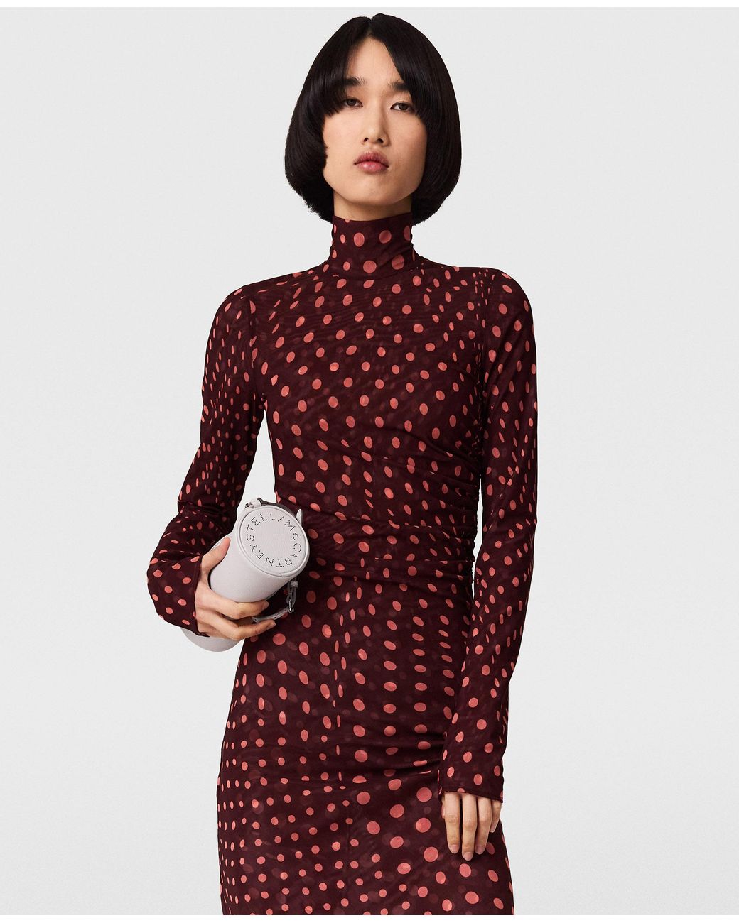 Stella McCartney Multicolor Polka Dot Mesh Long Dress