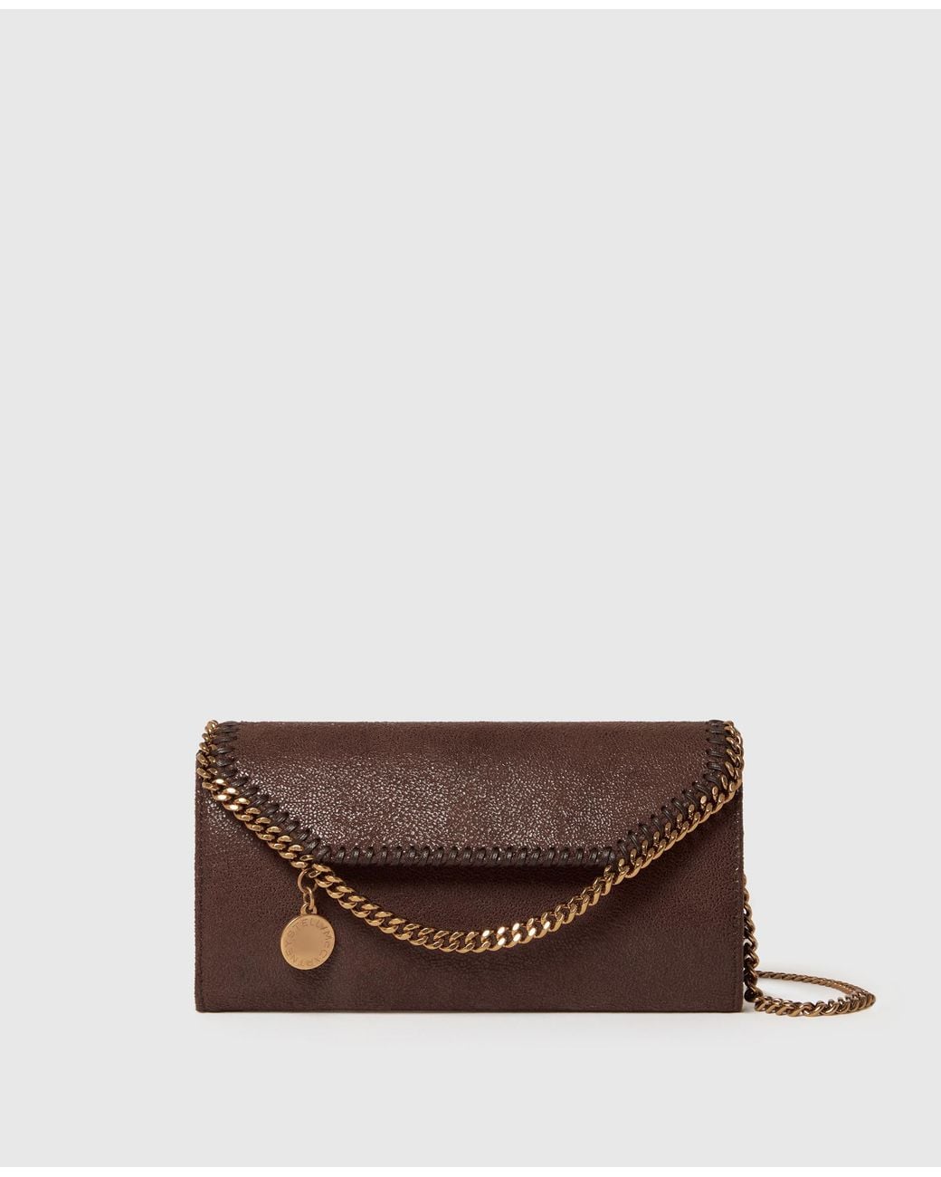 Stella McCartney Brown Falabella Wallet-on-chain Crossbody