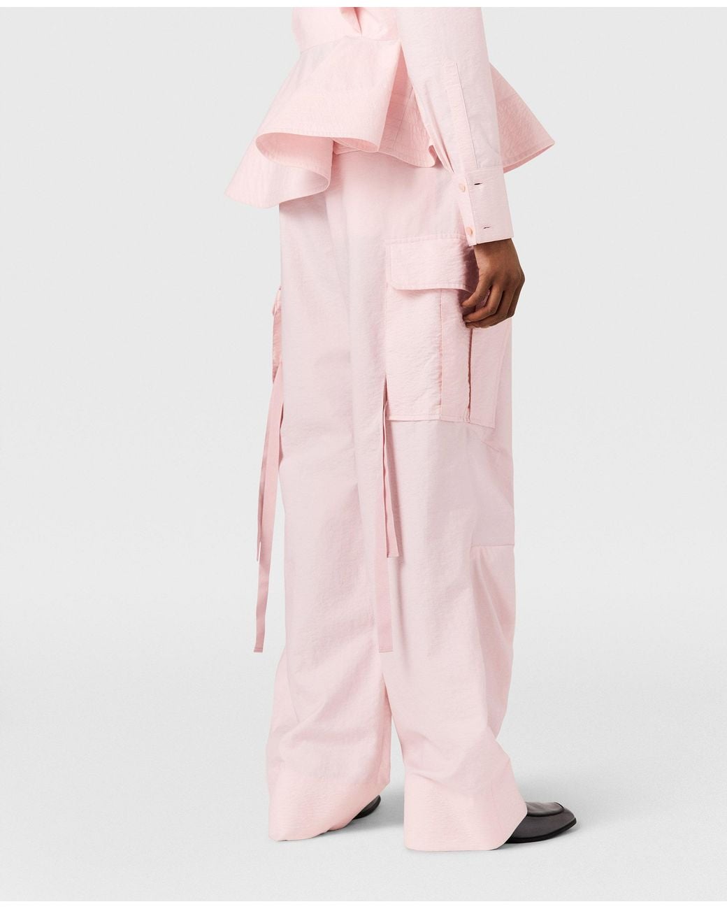 Stella McCartney Pink Cargo Cotton Trousers