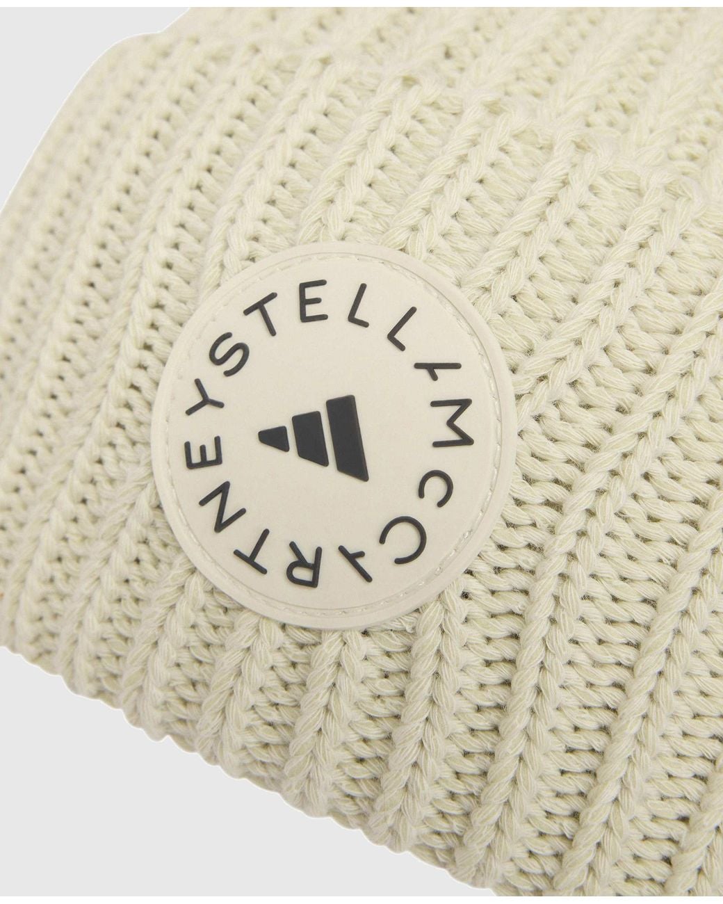 Stella McCartney White Logo Beanie