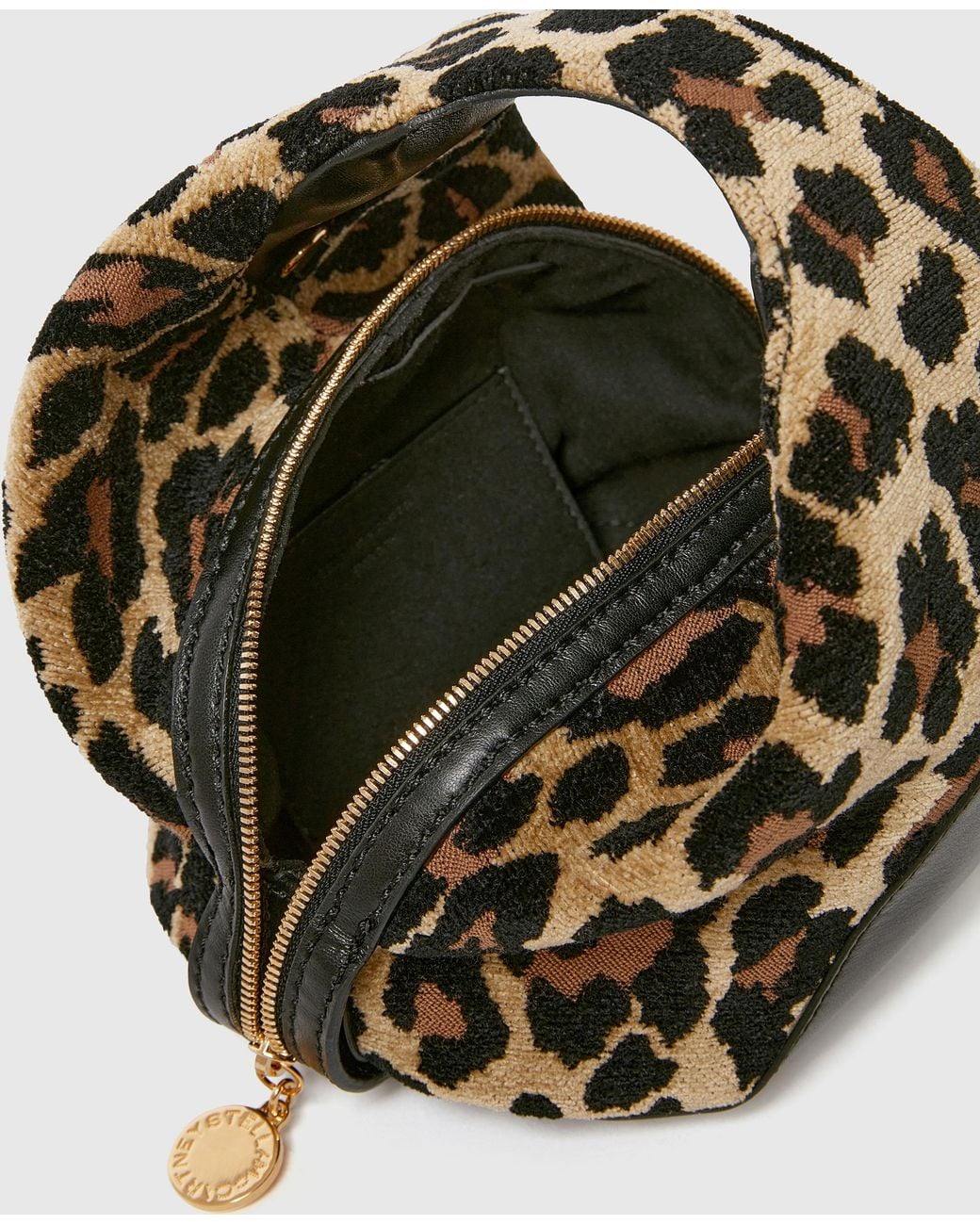 Stella McCartney White Appaloosa Leopard Tiny Bucket Bag