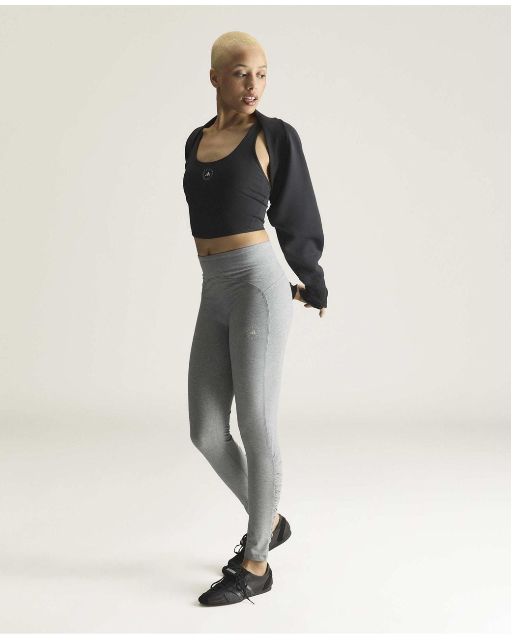 Stella McCartney Gray Adidas By Studio Cotton Leggings