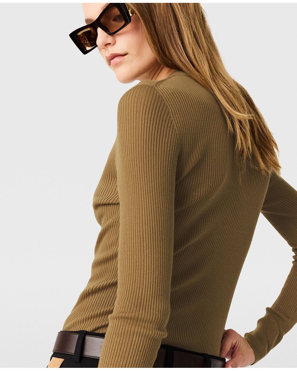 Stella McCartney Green Crewneck Light Knit Cardigan