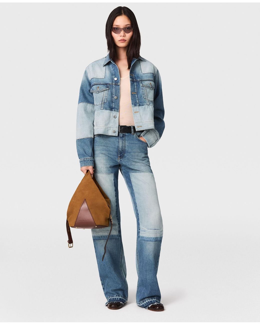 Stella McCartney Blue Patchwork Denim Jacket
