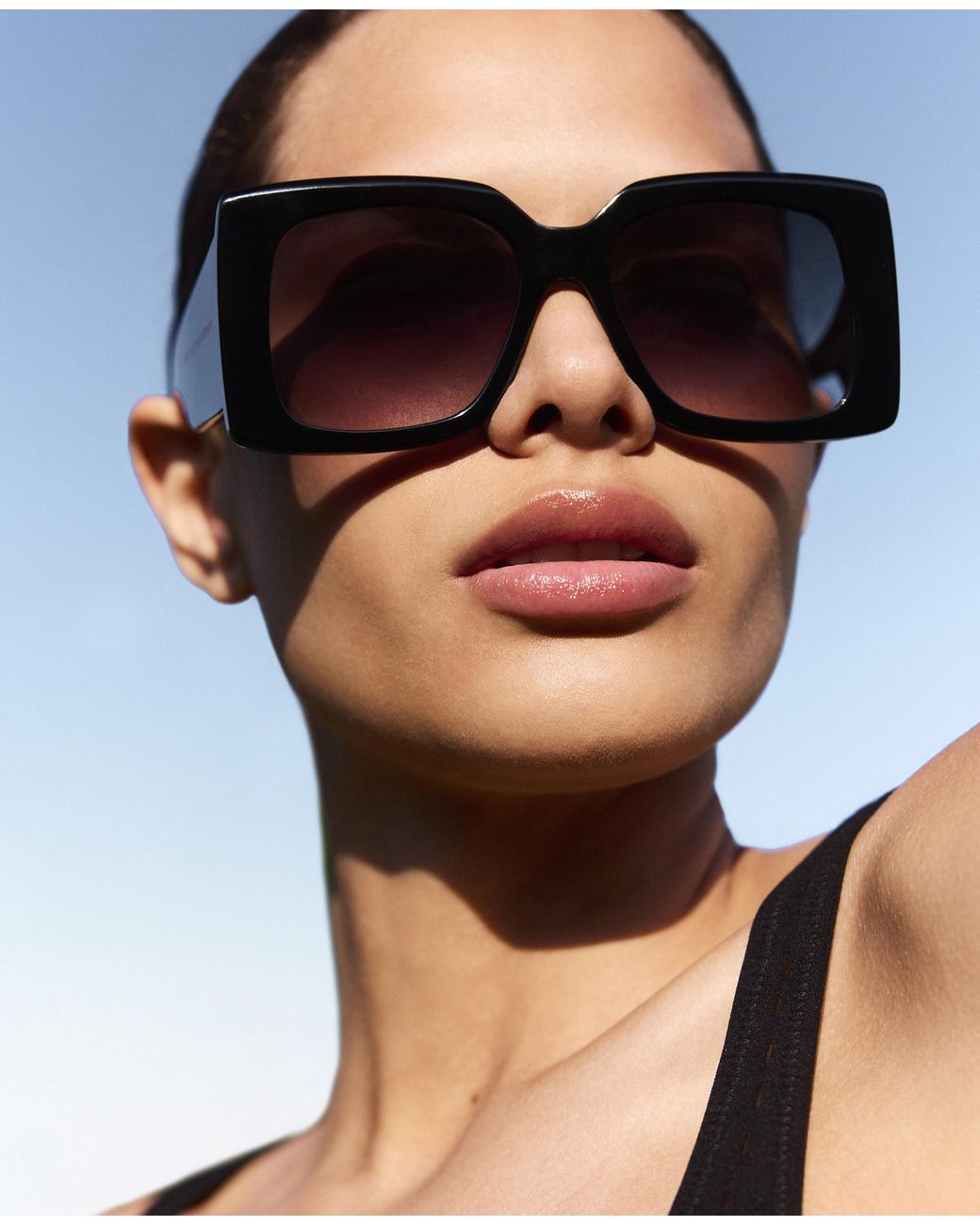 Stella McCartney Gray Oversized Square Gradient Sunglasses, One Size
