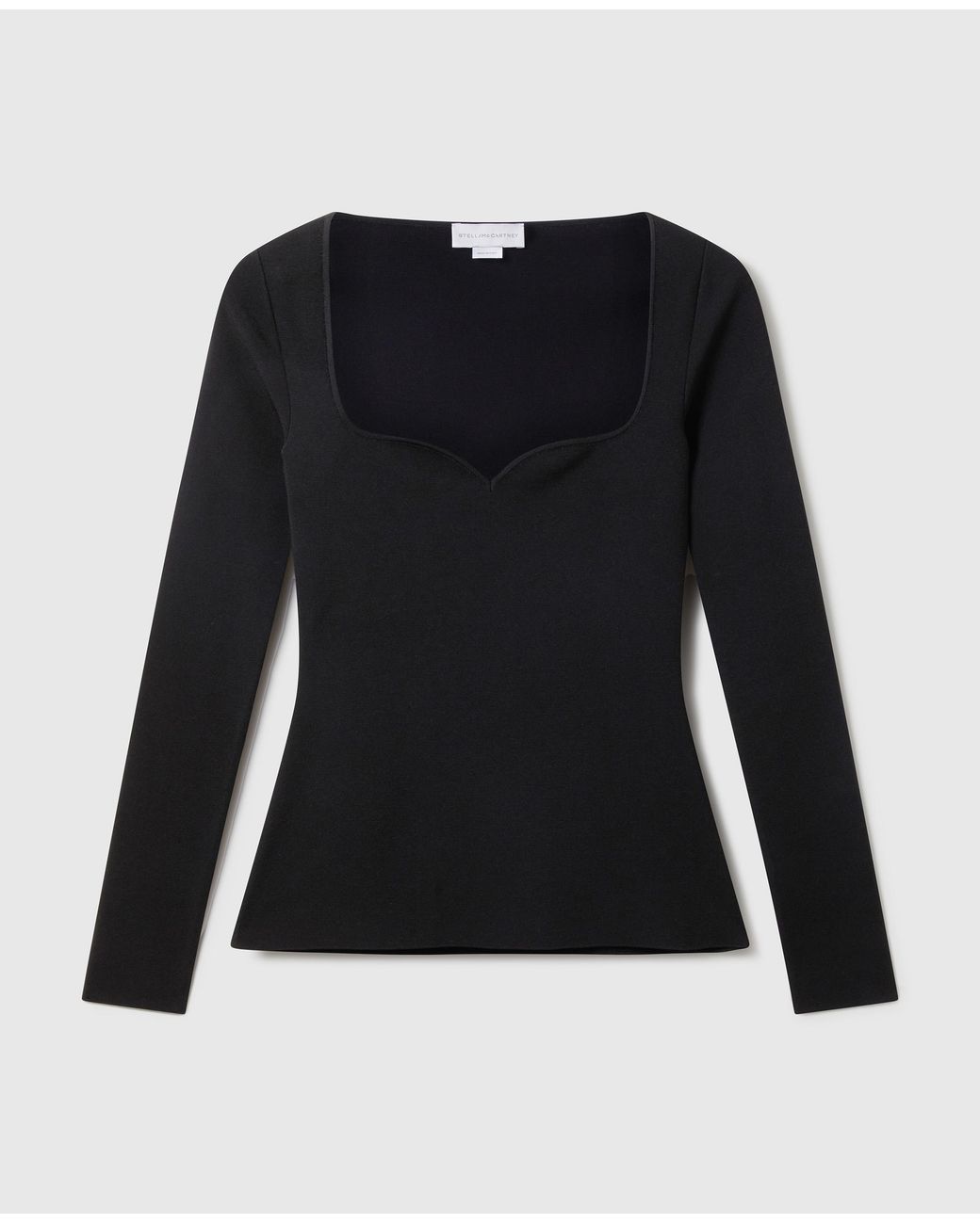 Stella McCartney Black Compact Knit Long Sleeve Top