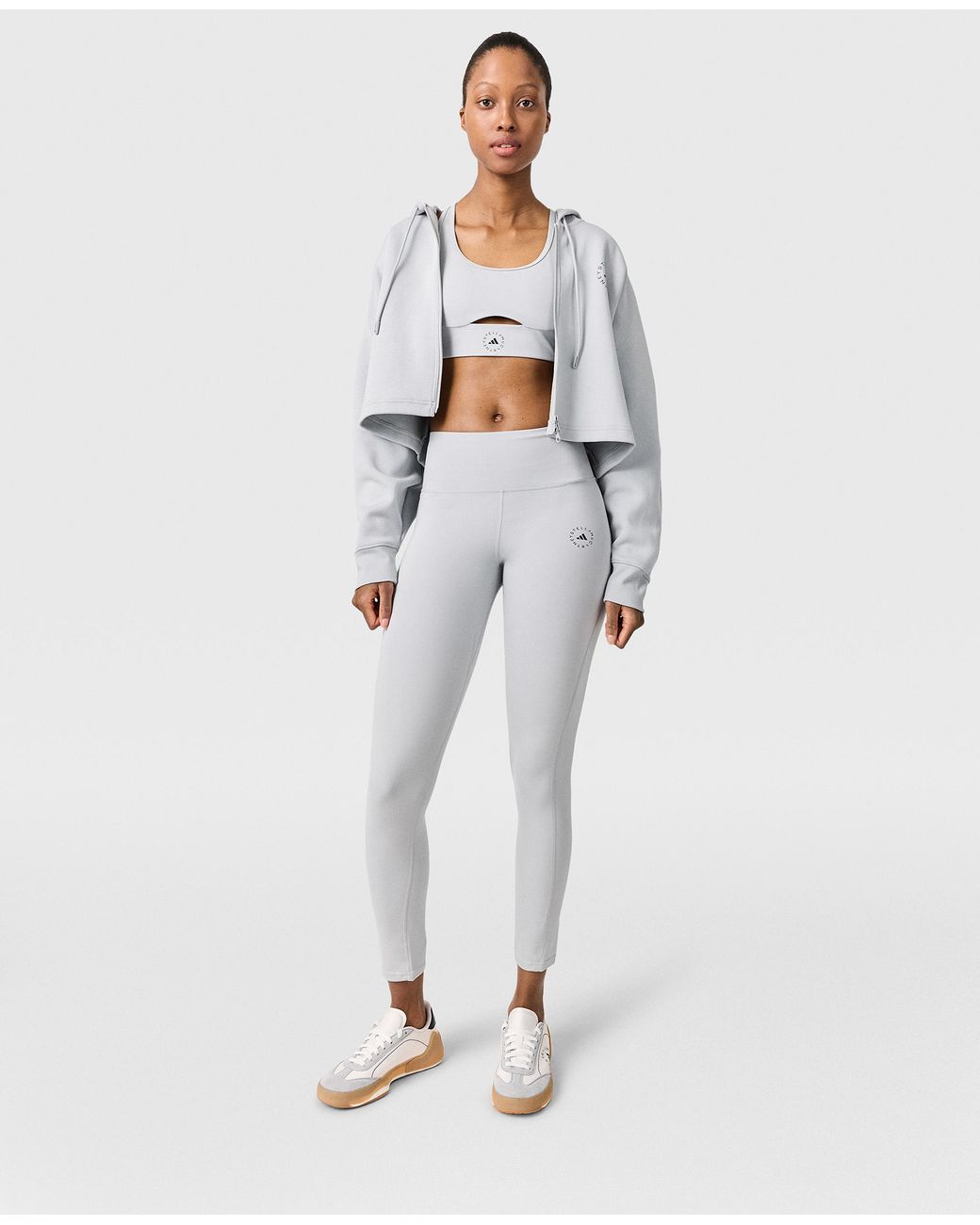 Stella McCartney Blue Logo Cropped Hoodie