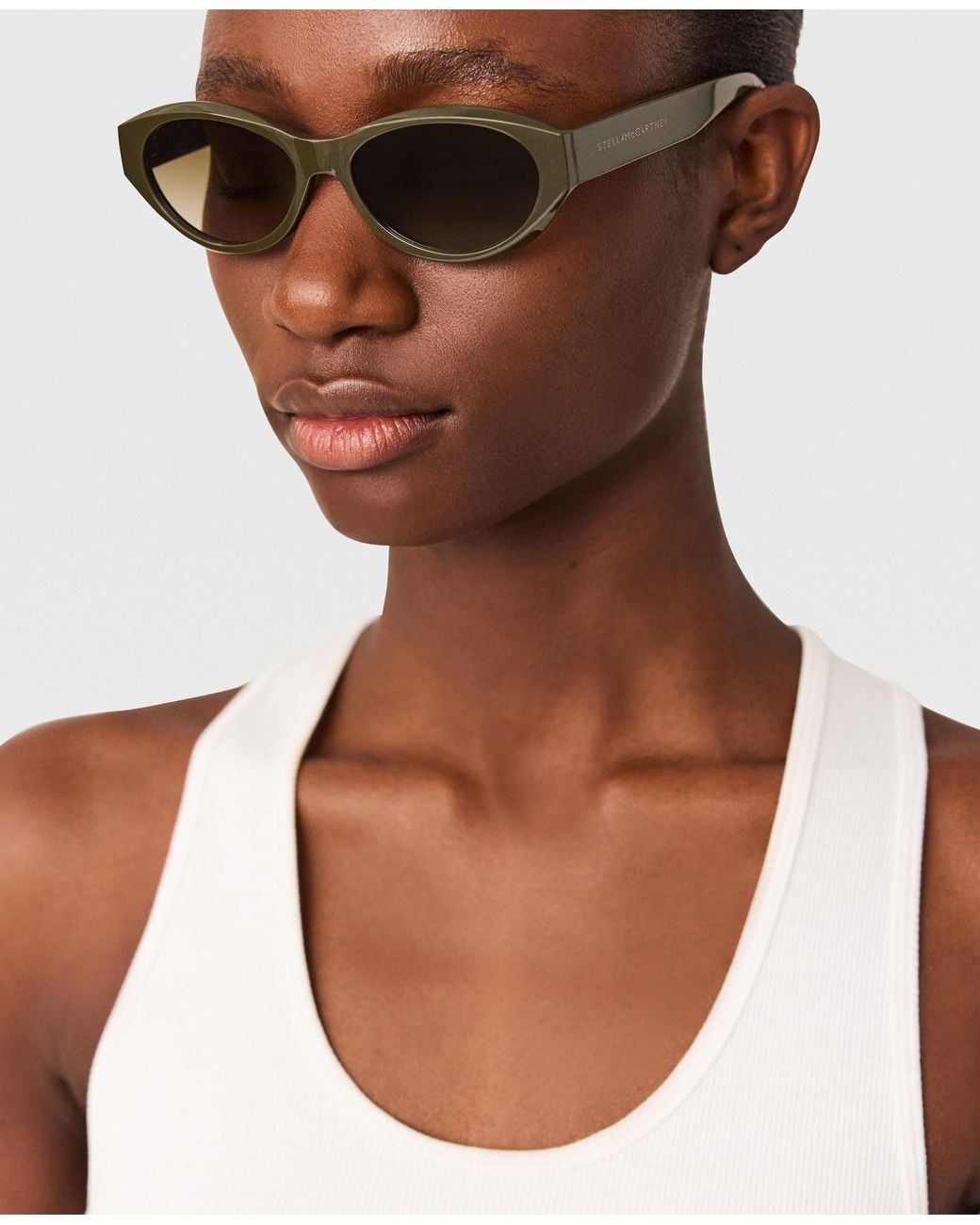Stella McCartney Multicolor Logo Oval Sunglasses, One Size