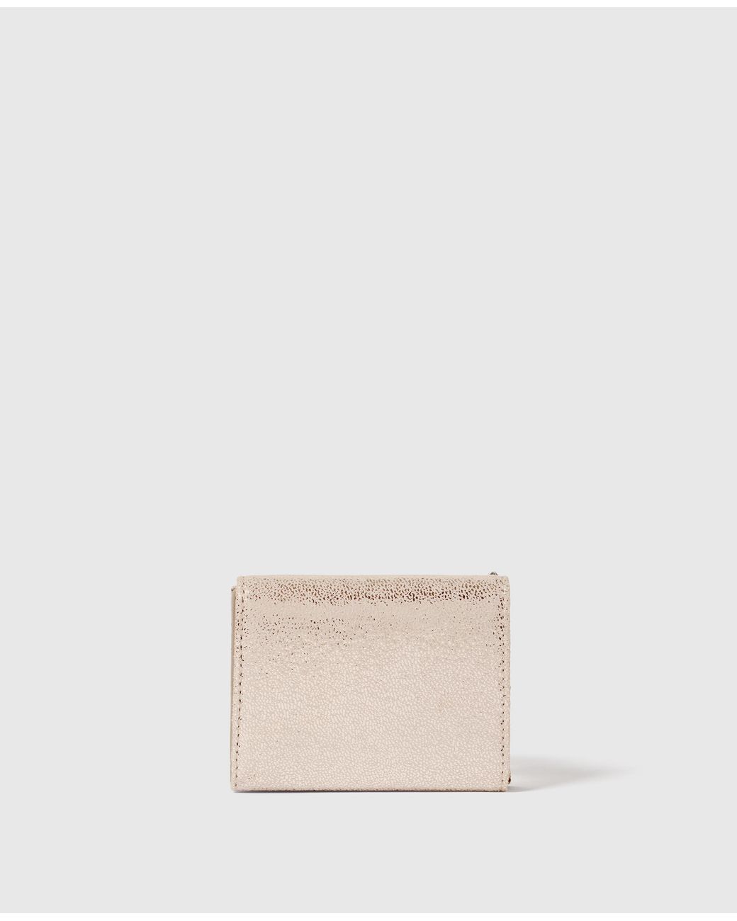Stella McCartney White Falabella Trifold Wallet With Chain