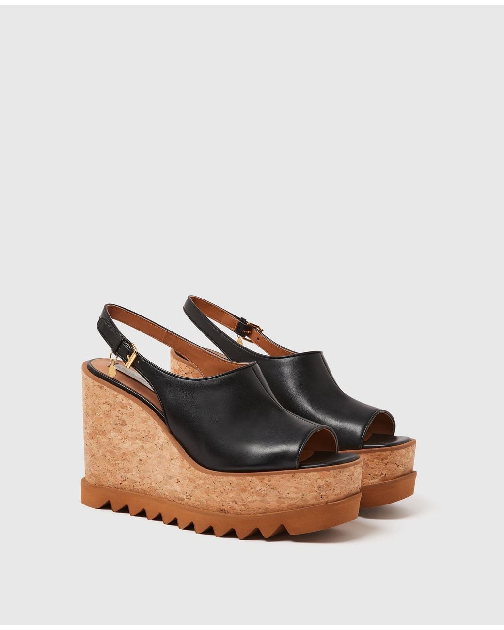 Stella McCartney Natural Sneak-Elyse Slingback Sandals