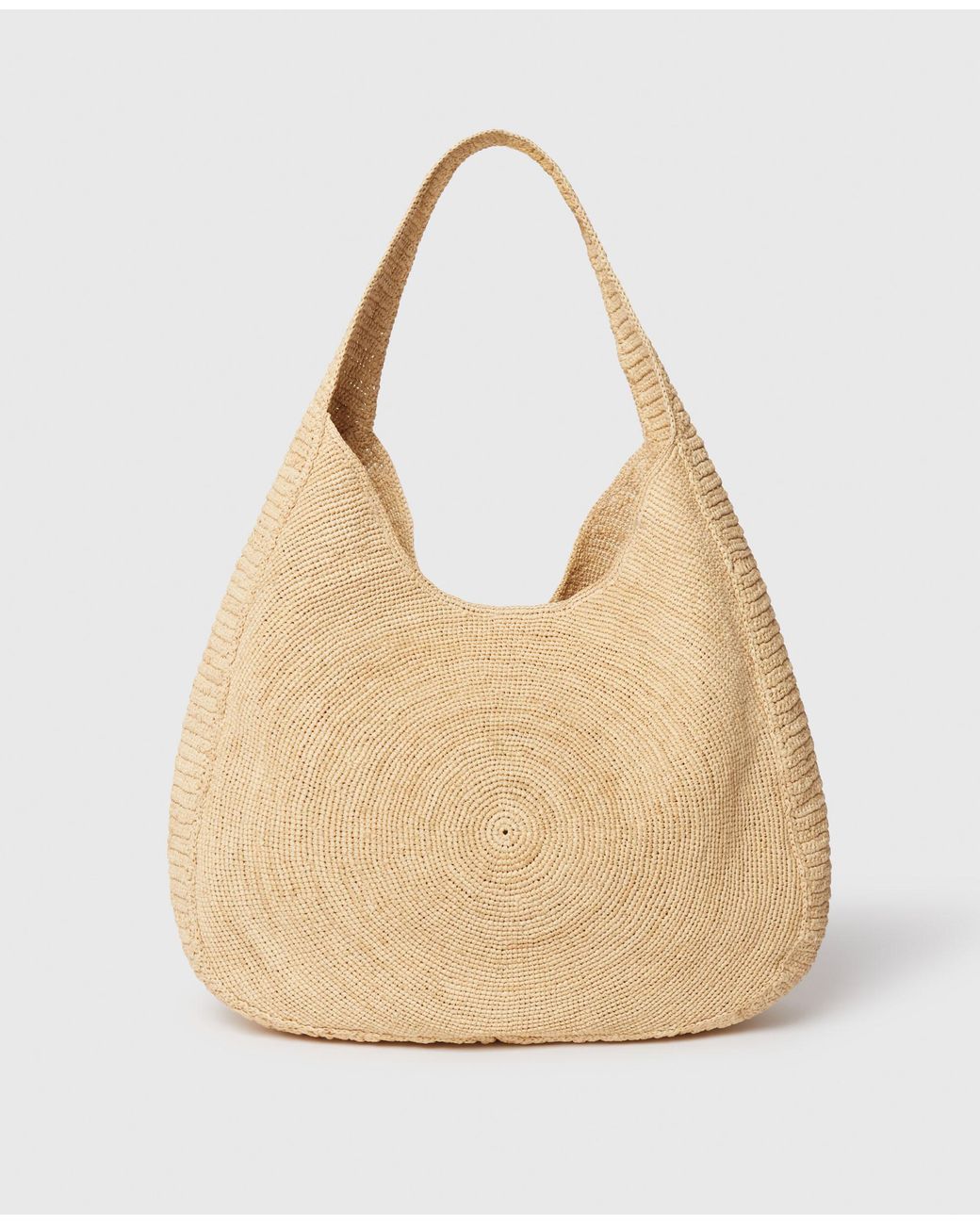 Stella McCartney Natural Logo Raffia Slouchy Large Tote Bag