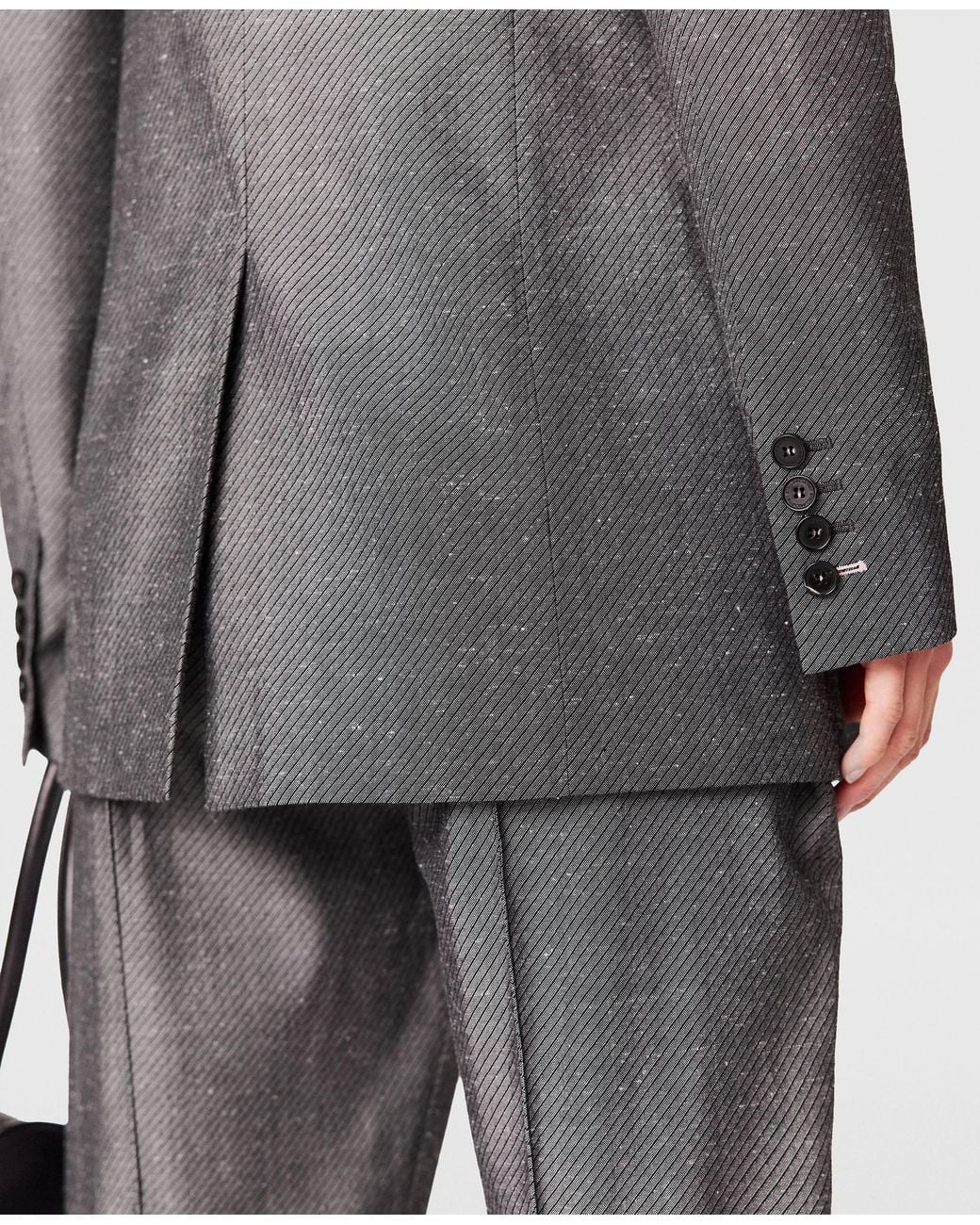 Stella McCartney Gray Double-Breasted Tailored Blazer