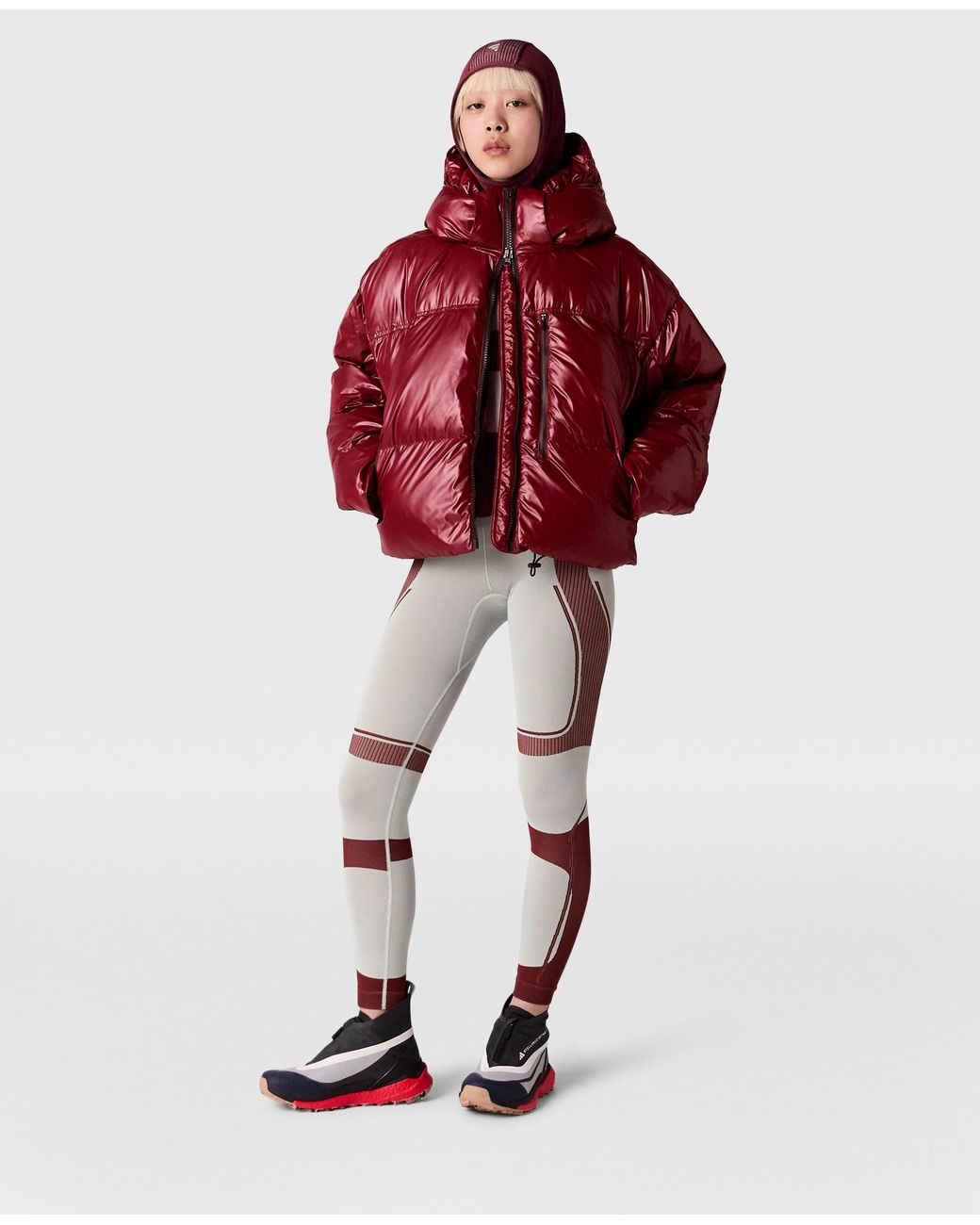 Stella McCartney Red Truenature Short Padded Coat