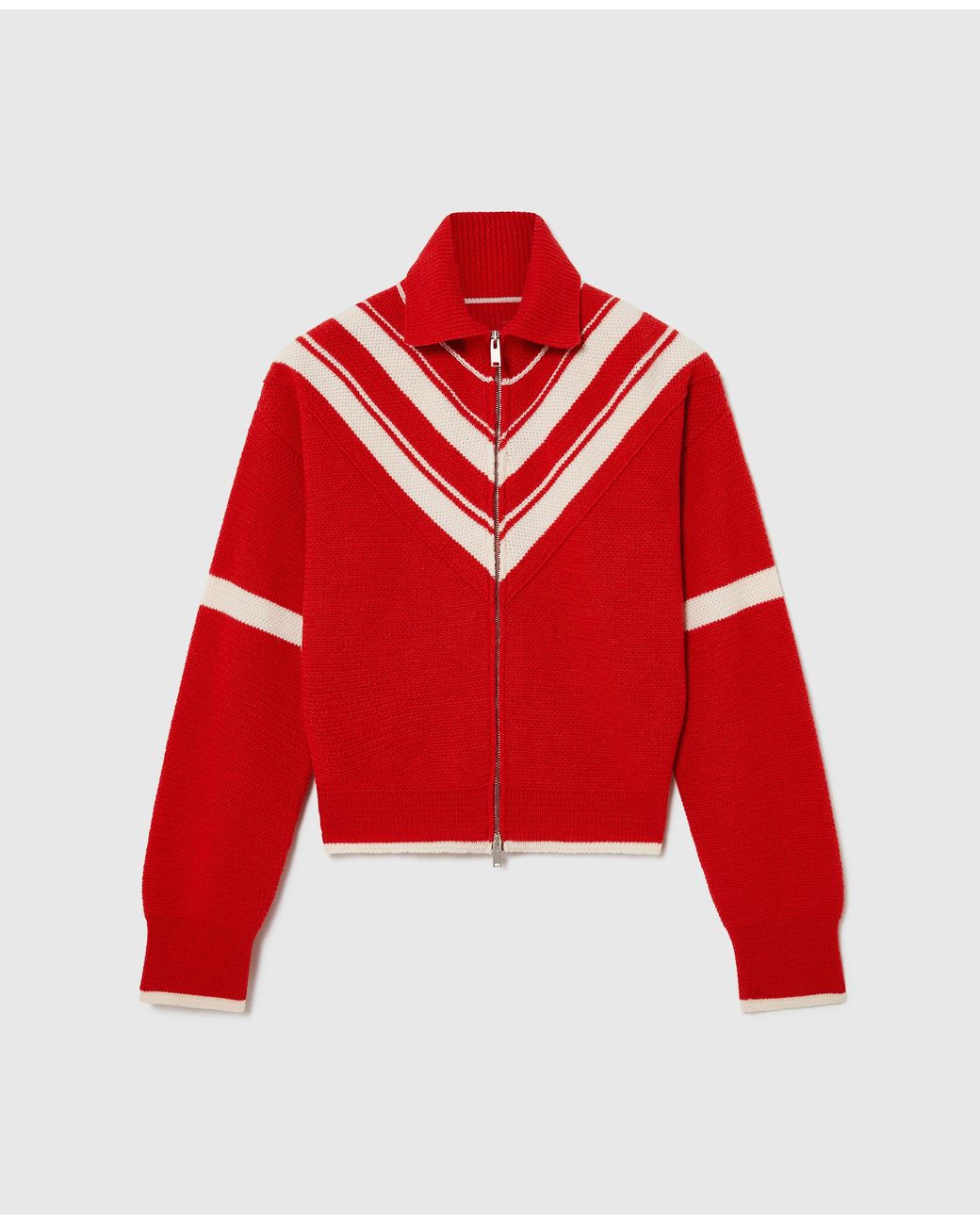 Stella McCartney Collared Zipper Knit Jacket