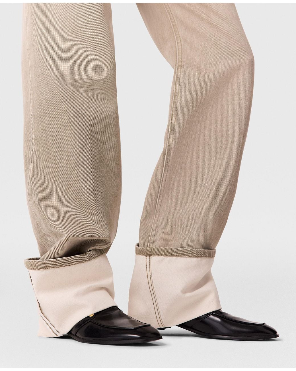 Stella McCartney Natural Straight Turn-Up Jeans