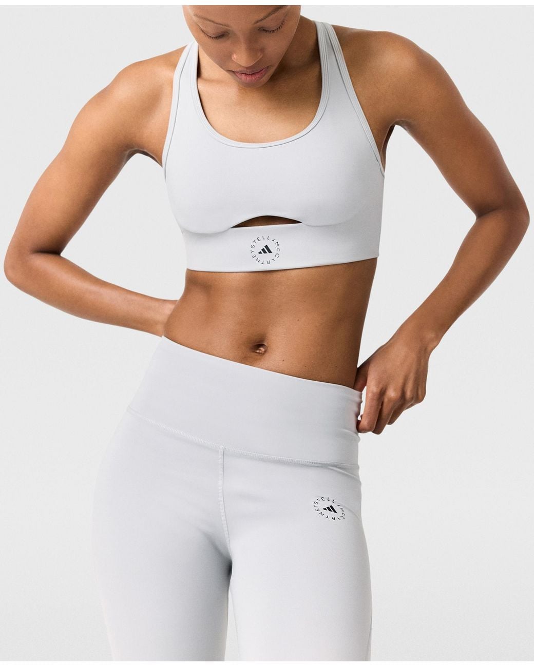 Stella McCartney Gray Truestrength Yoga 7/8 Leggings