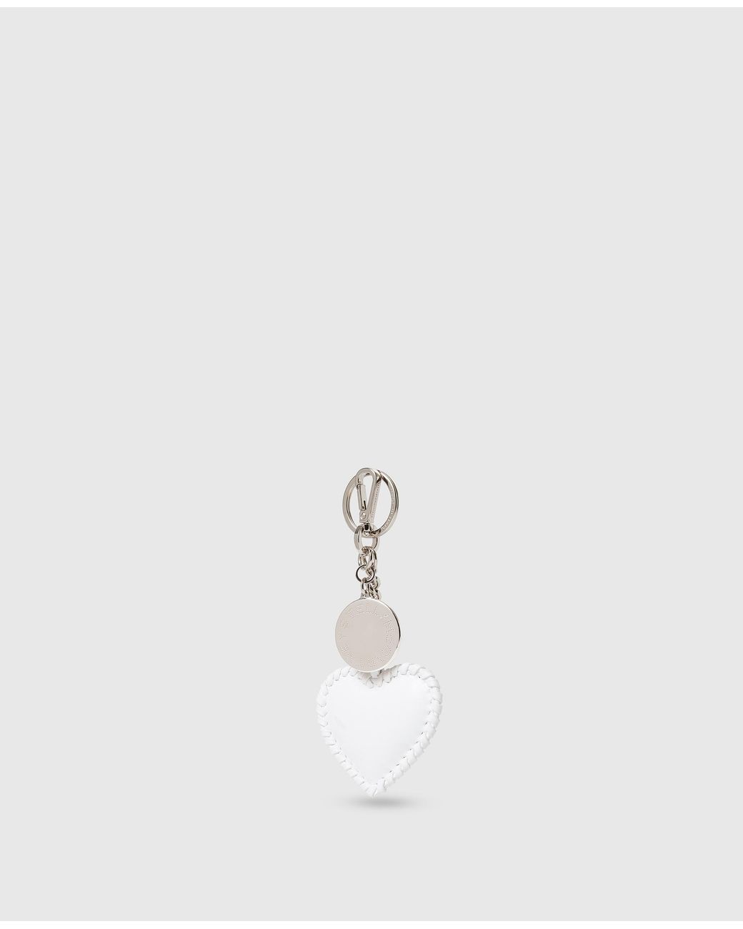 Stella McCartney White Whipstitch Heart Charm