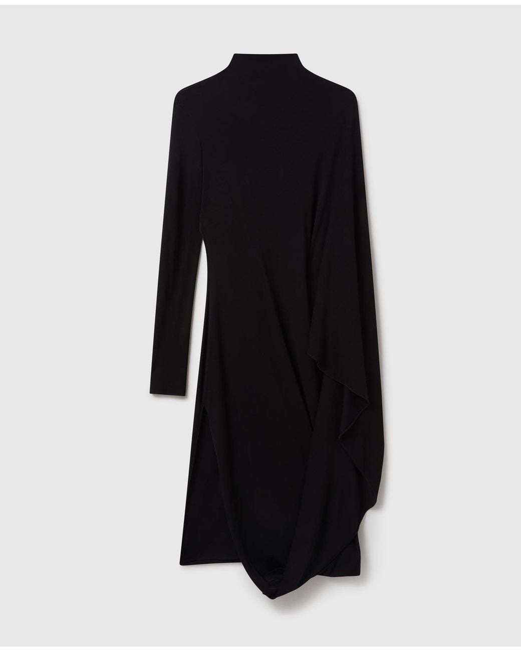 Stella McCartney Black Asymmetric Cape Midi Dress