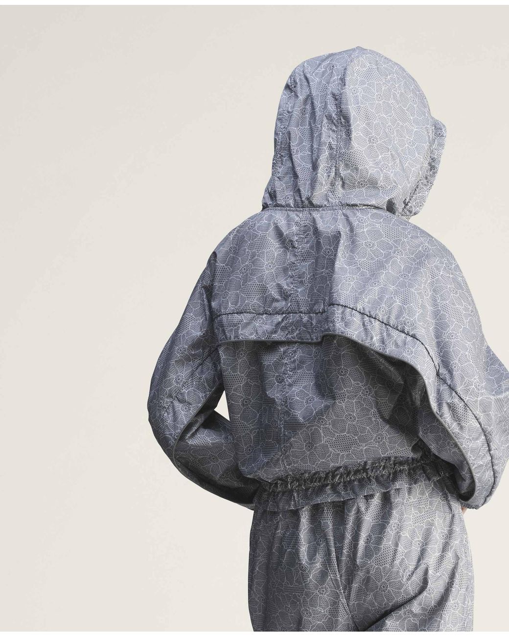 Stella McCartney Blue High-Neck Hooded Jacket