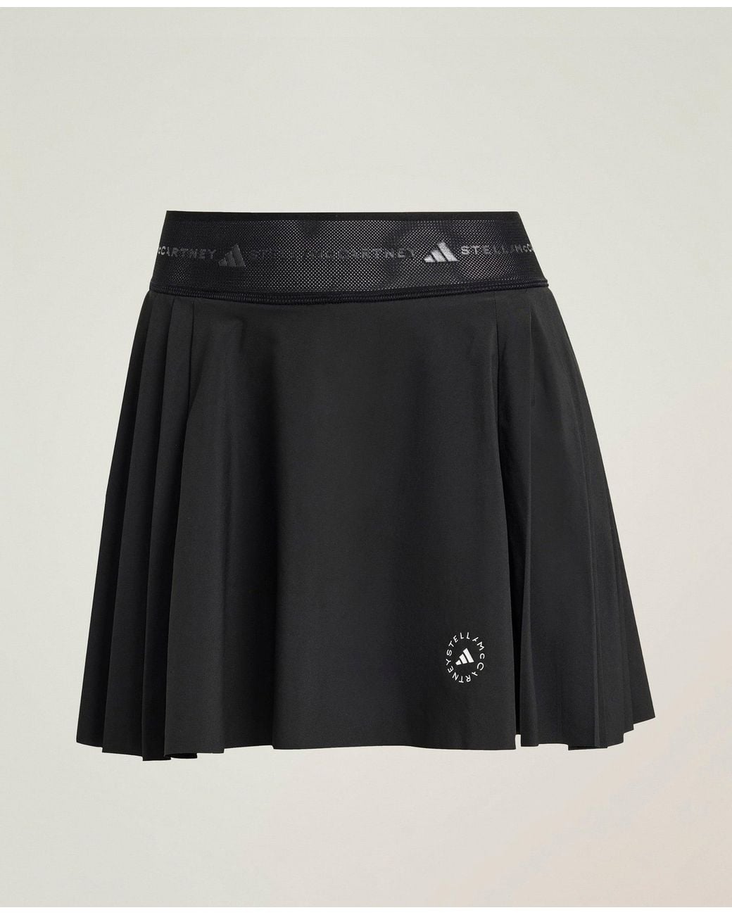 Stella McCartney Black Truepurpose Training Pleated Skort