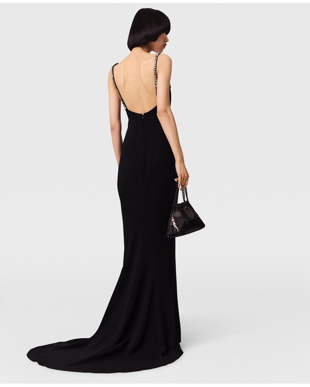 Stella McCartney Blue Embellished Textured Gown