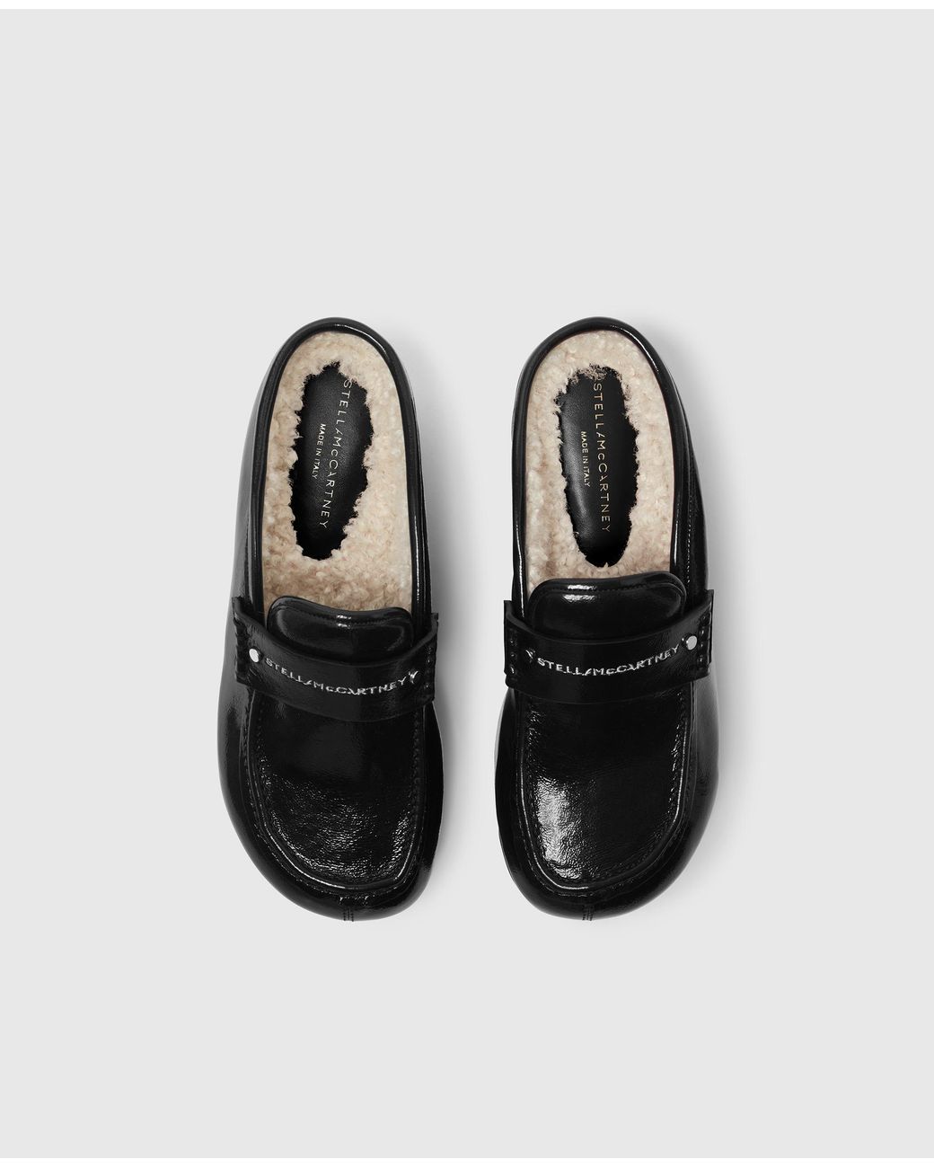 Stella McCartney Black Sneakelyse Plush-Lined Clog