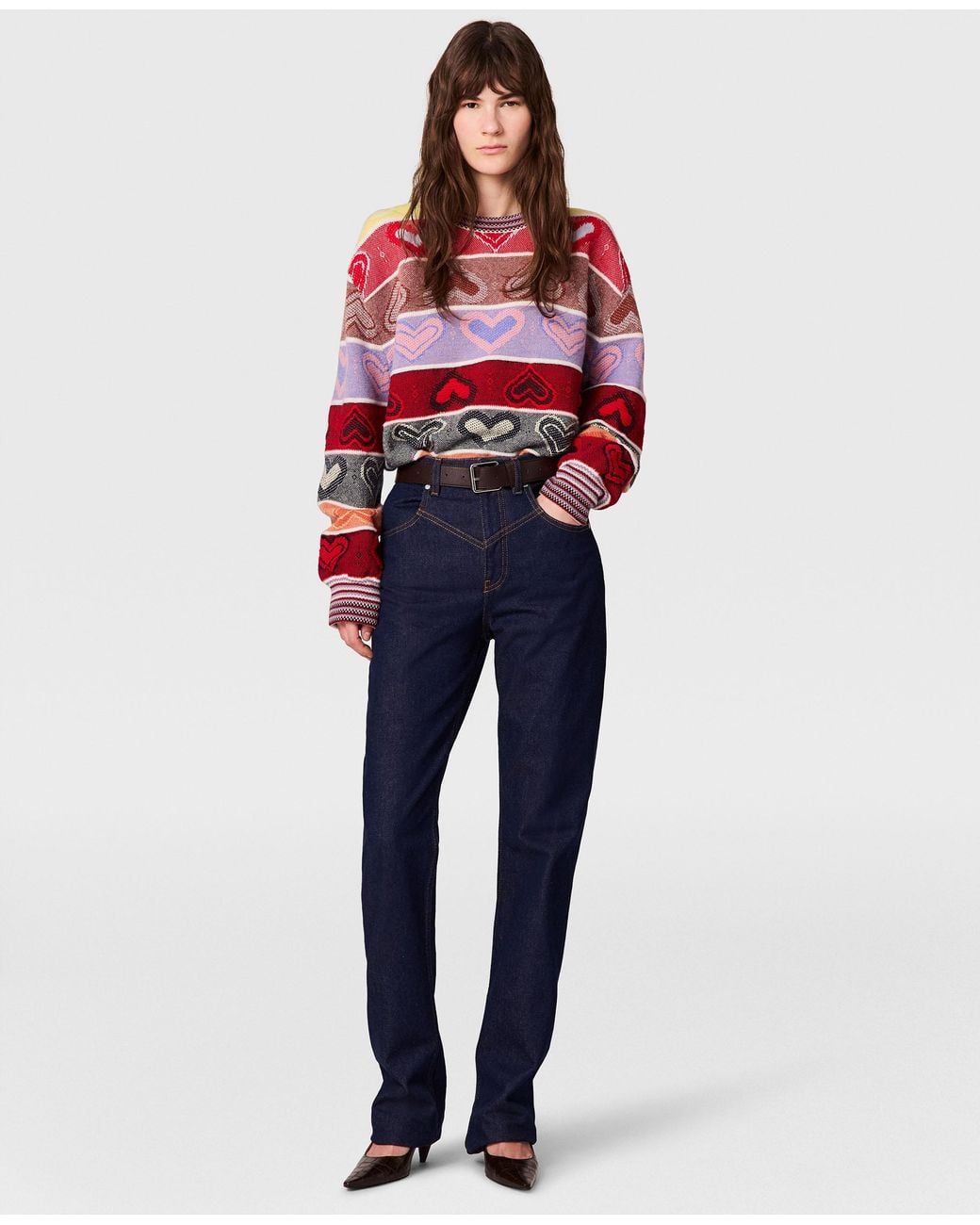 Stella McCartney Red Heart Fair Isle Sweater