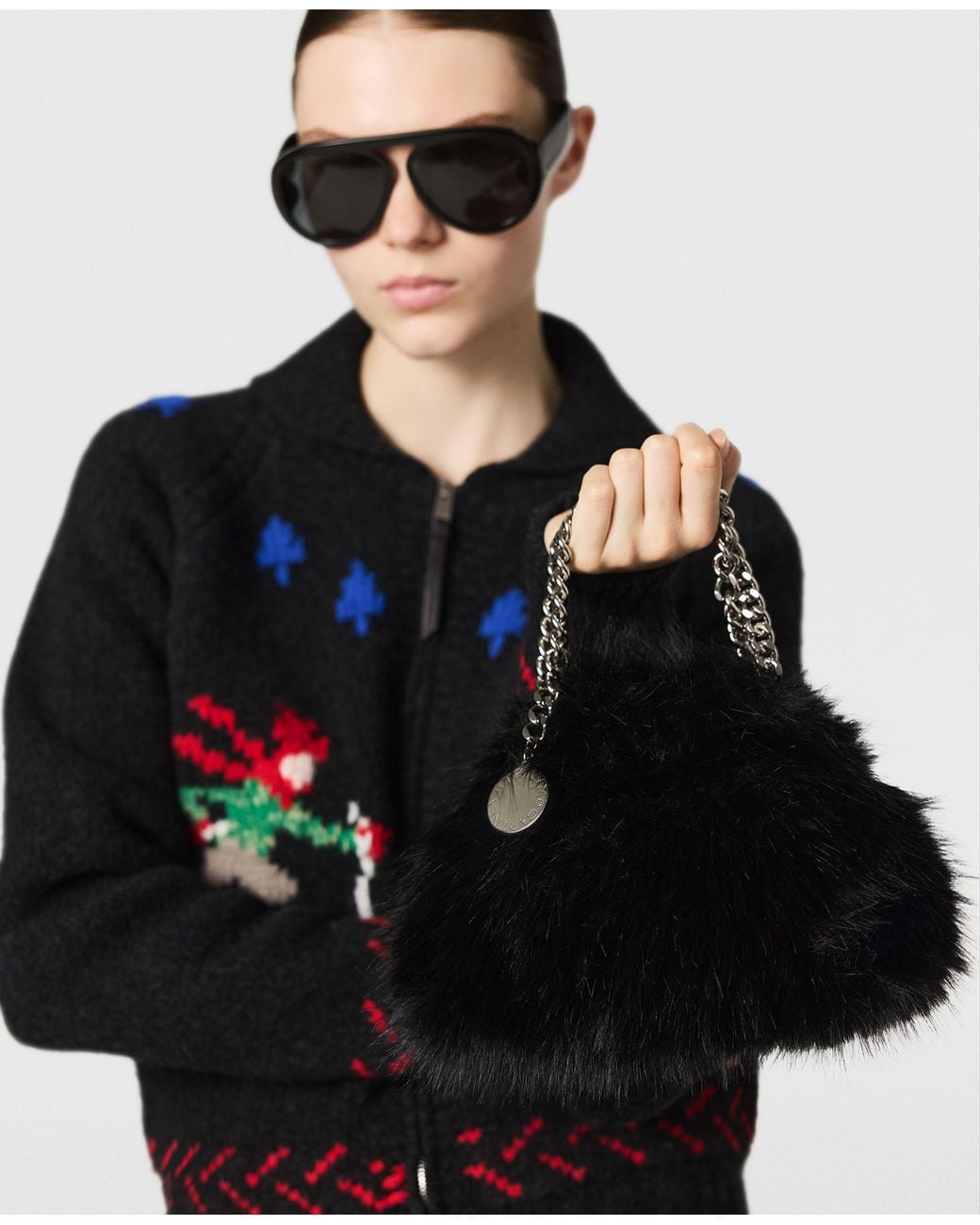 Stella McCartney Black Falabella Mini Tote Bag