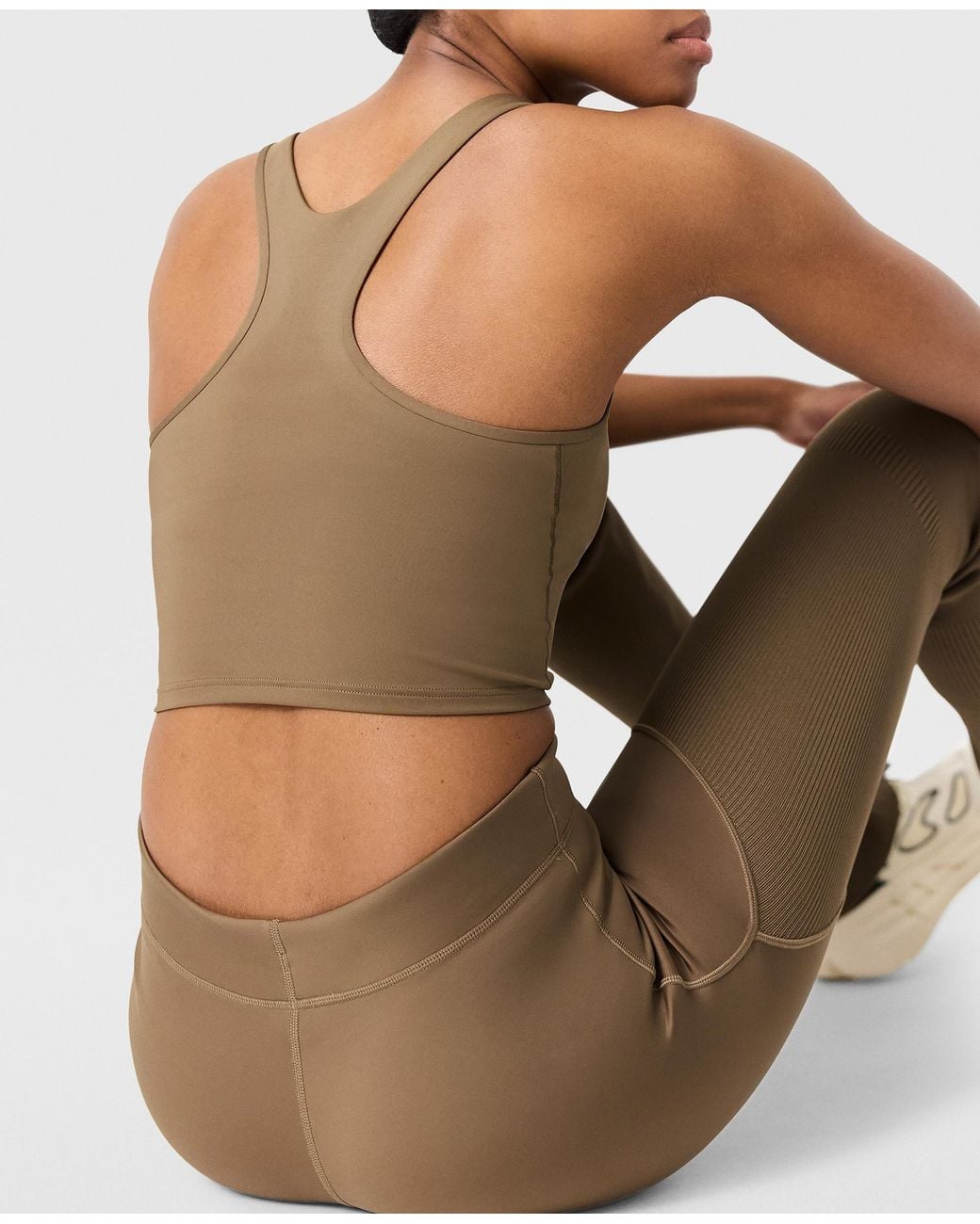 Stella McCartney Natural Truestrength Yoga Cropped Tank